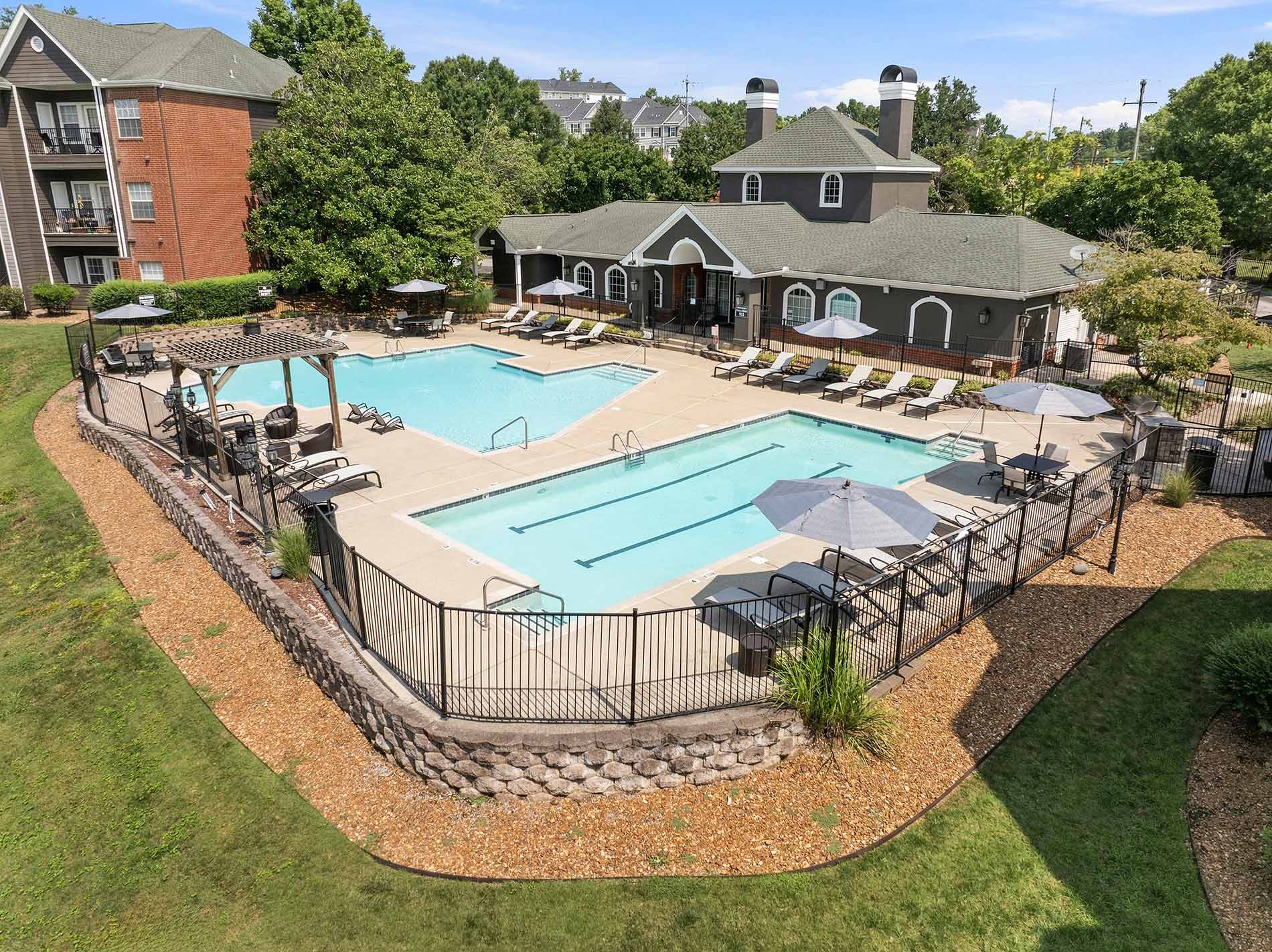 Colonnade aerial pool