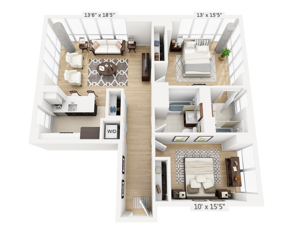 Two Bedroom (B2B-801)