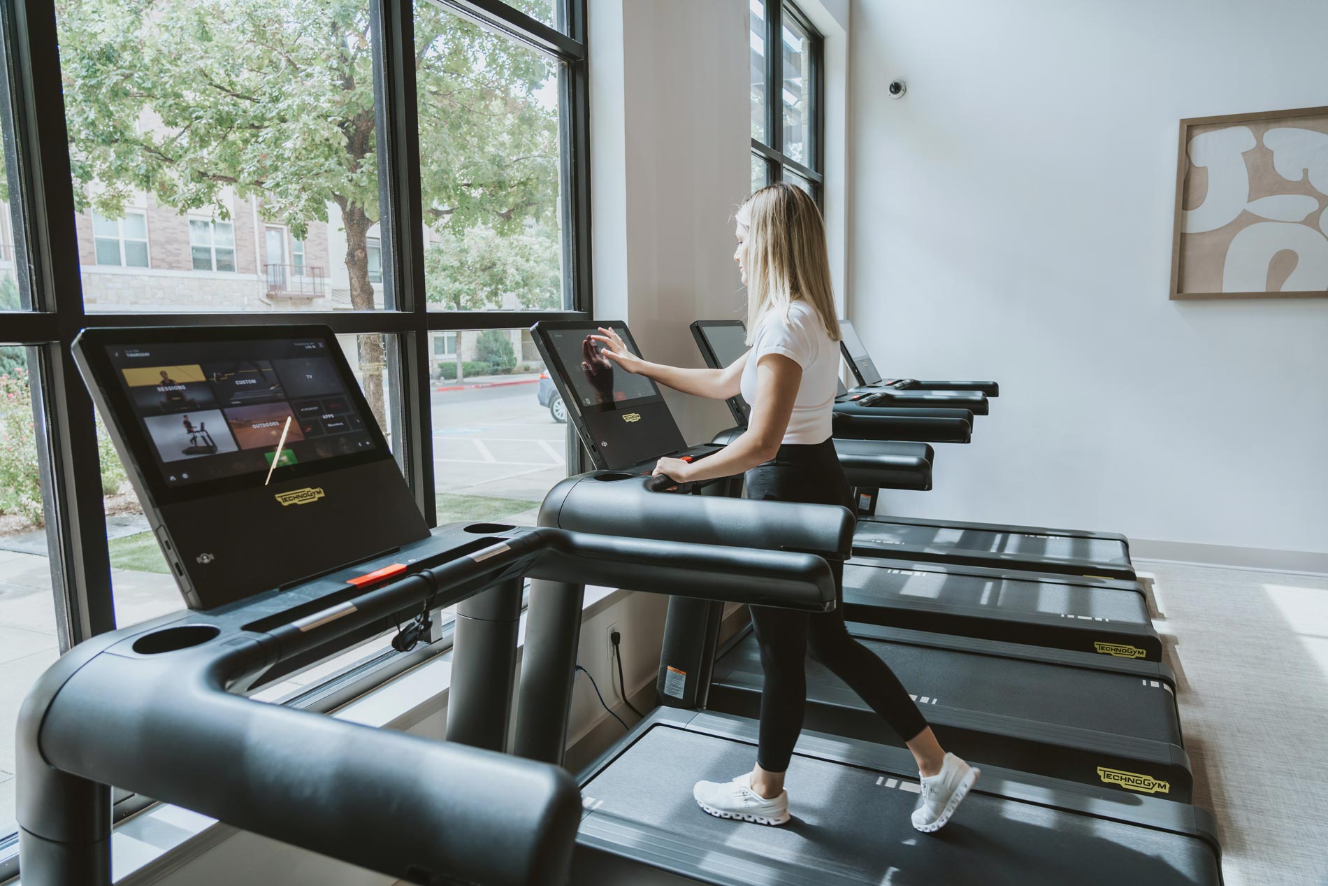 Cool Springs woman on treadmill