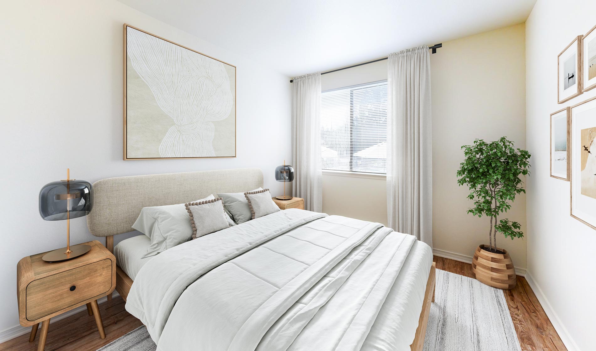 Crown Pointe staged bedroom