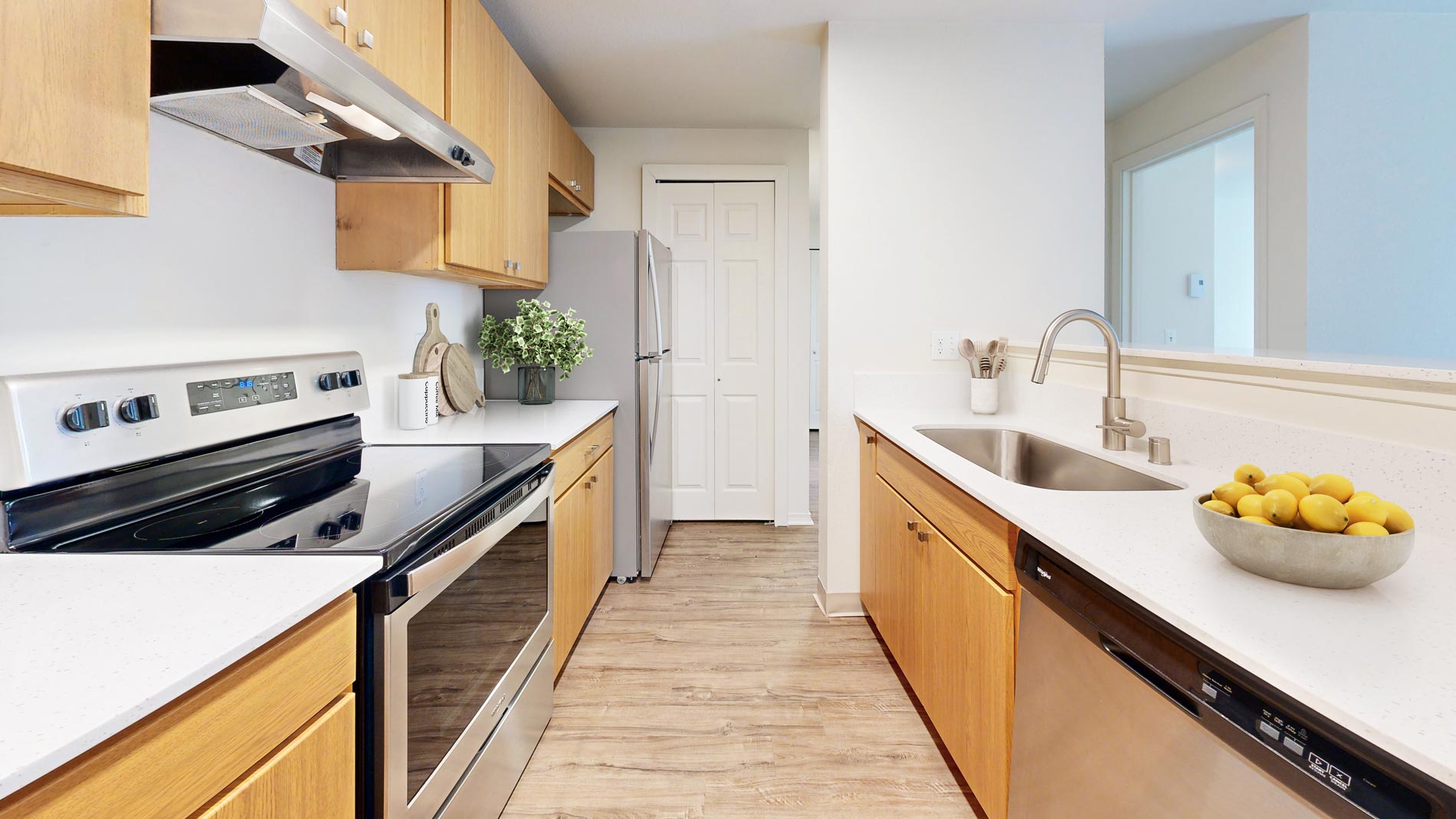 Crown Pointe staged kitchen