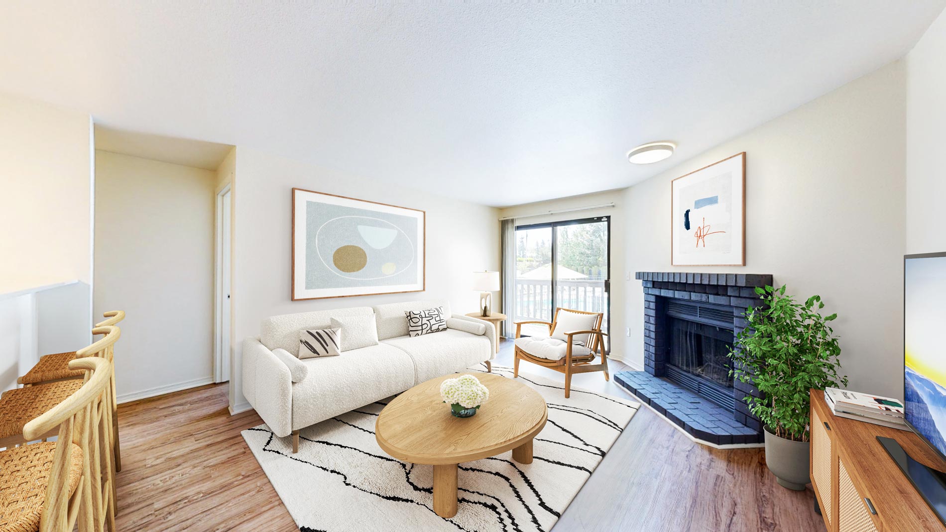 Crown Pointe staged living room