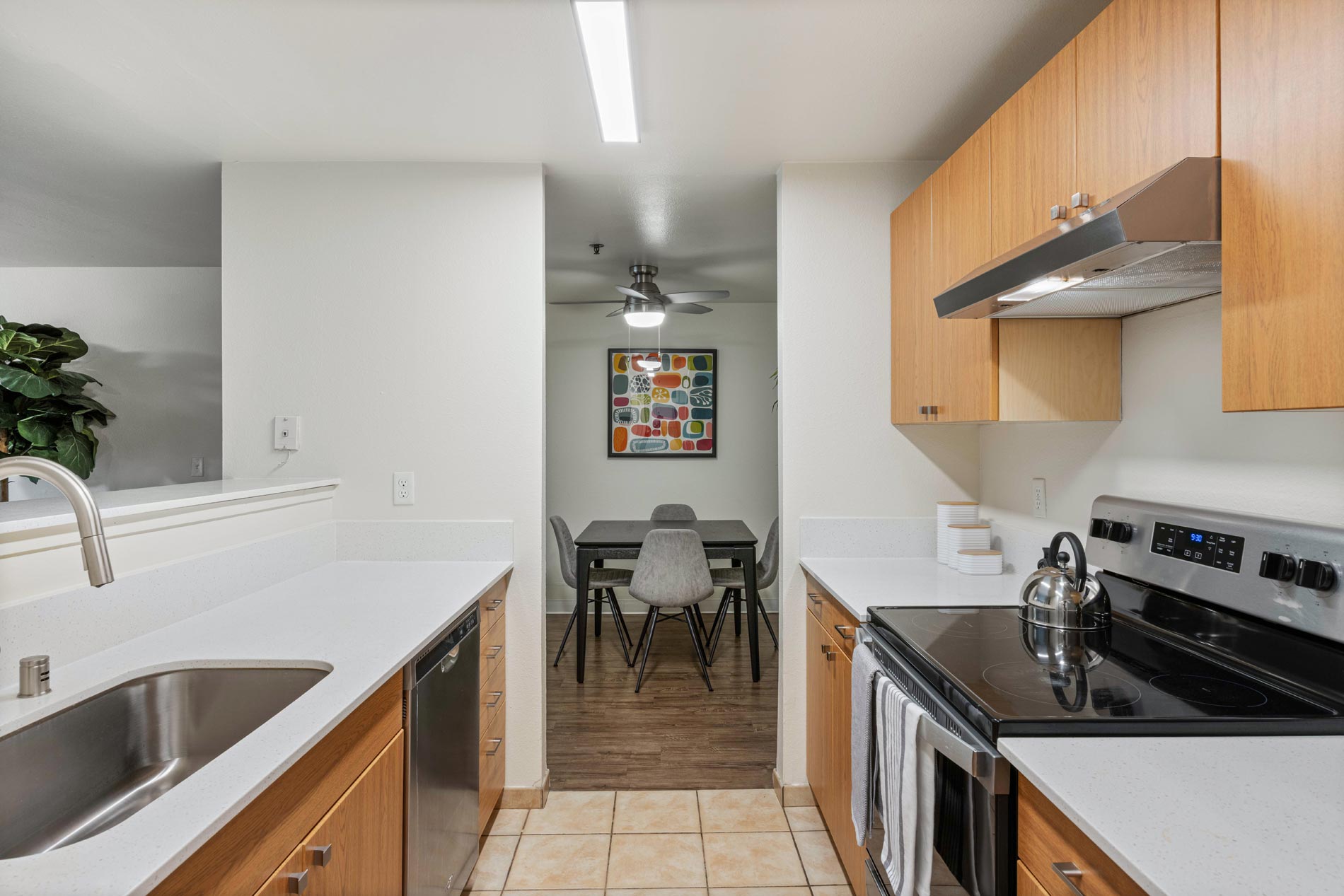 Crown Pointe staged kitchen