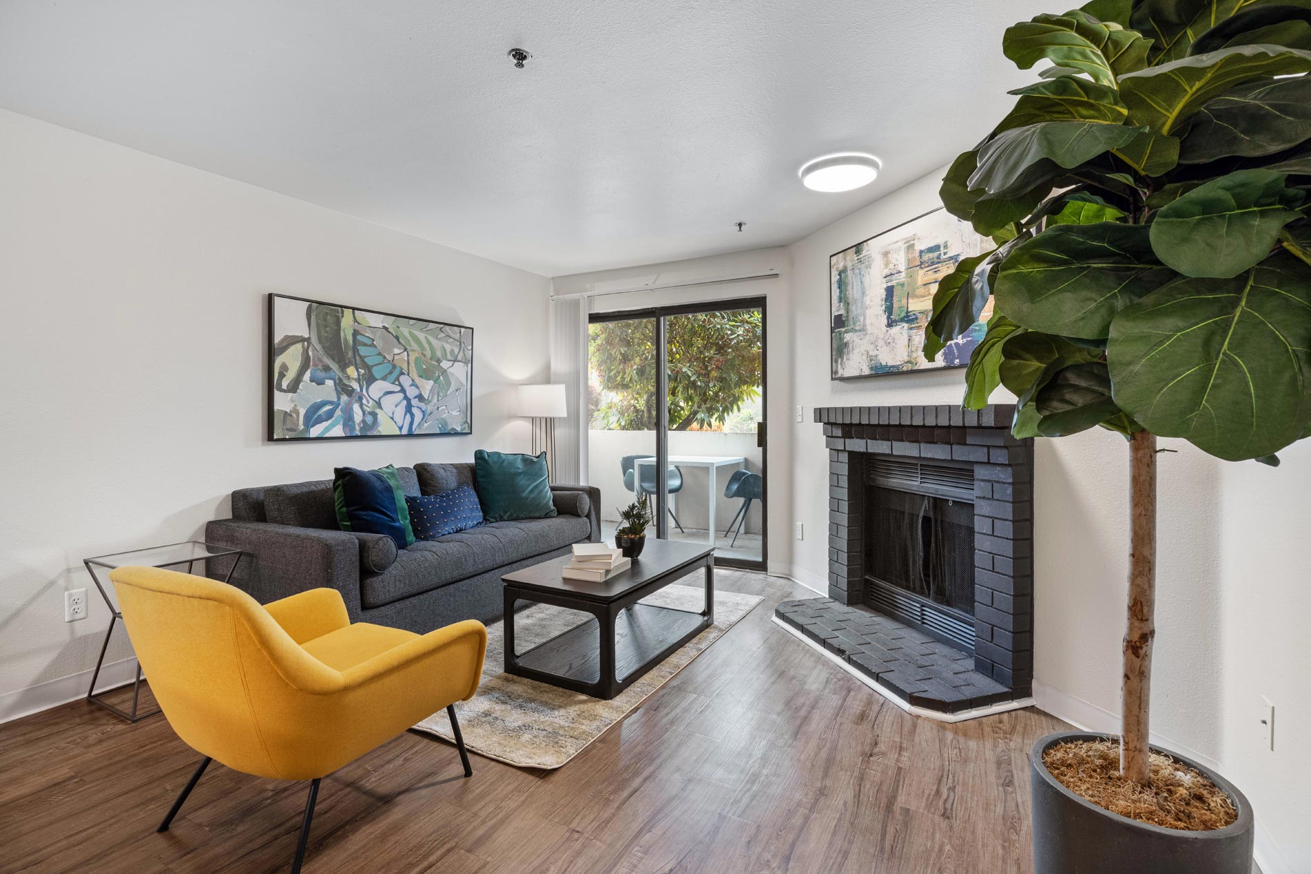 Crown Pointe staged living room