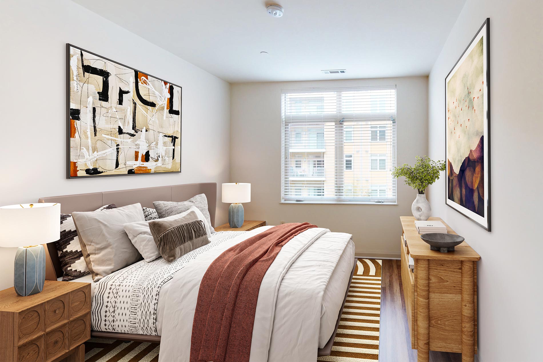 Currents on the Charles apartment bedroom
