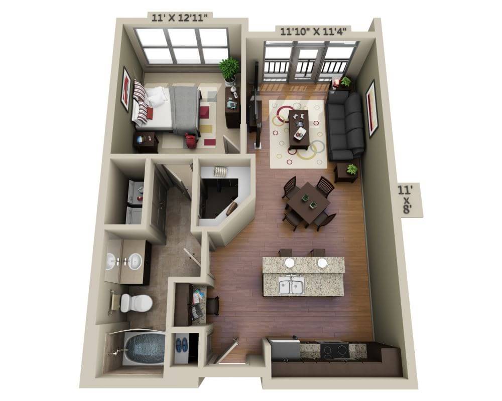 One Bedroom A1B