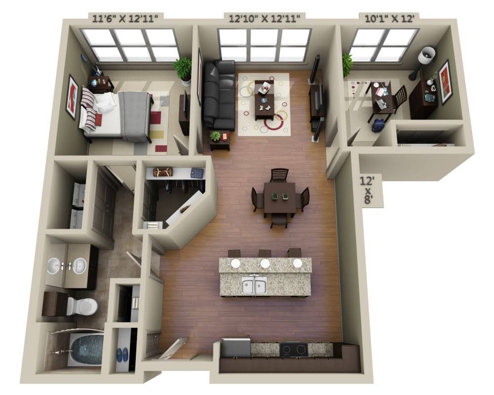 One Bedroom A1D