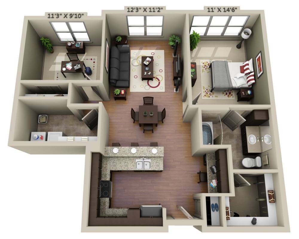 Two Bedroom B1A