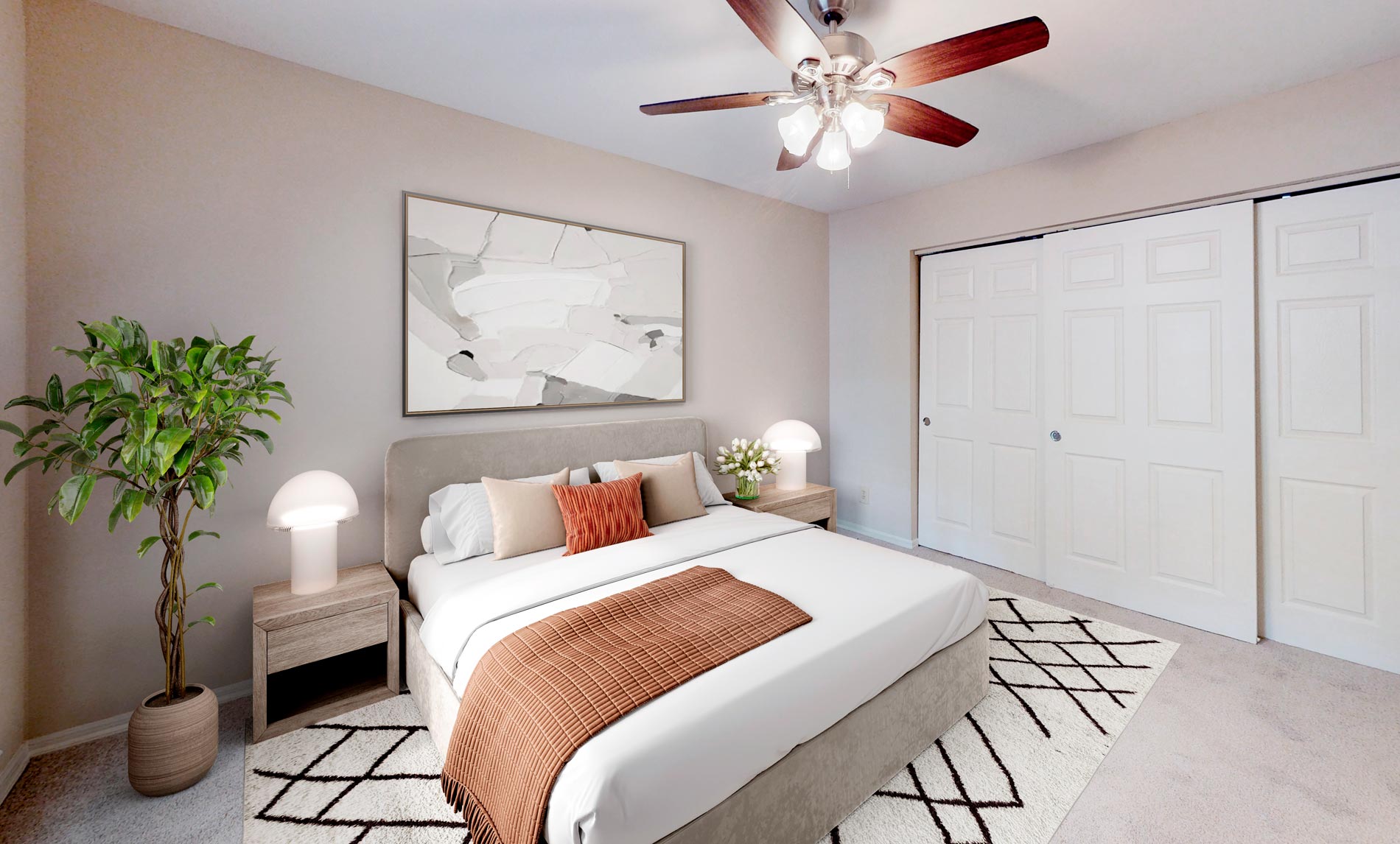 Dominion Lake Ridge staged bedroom