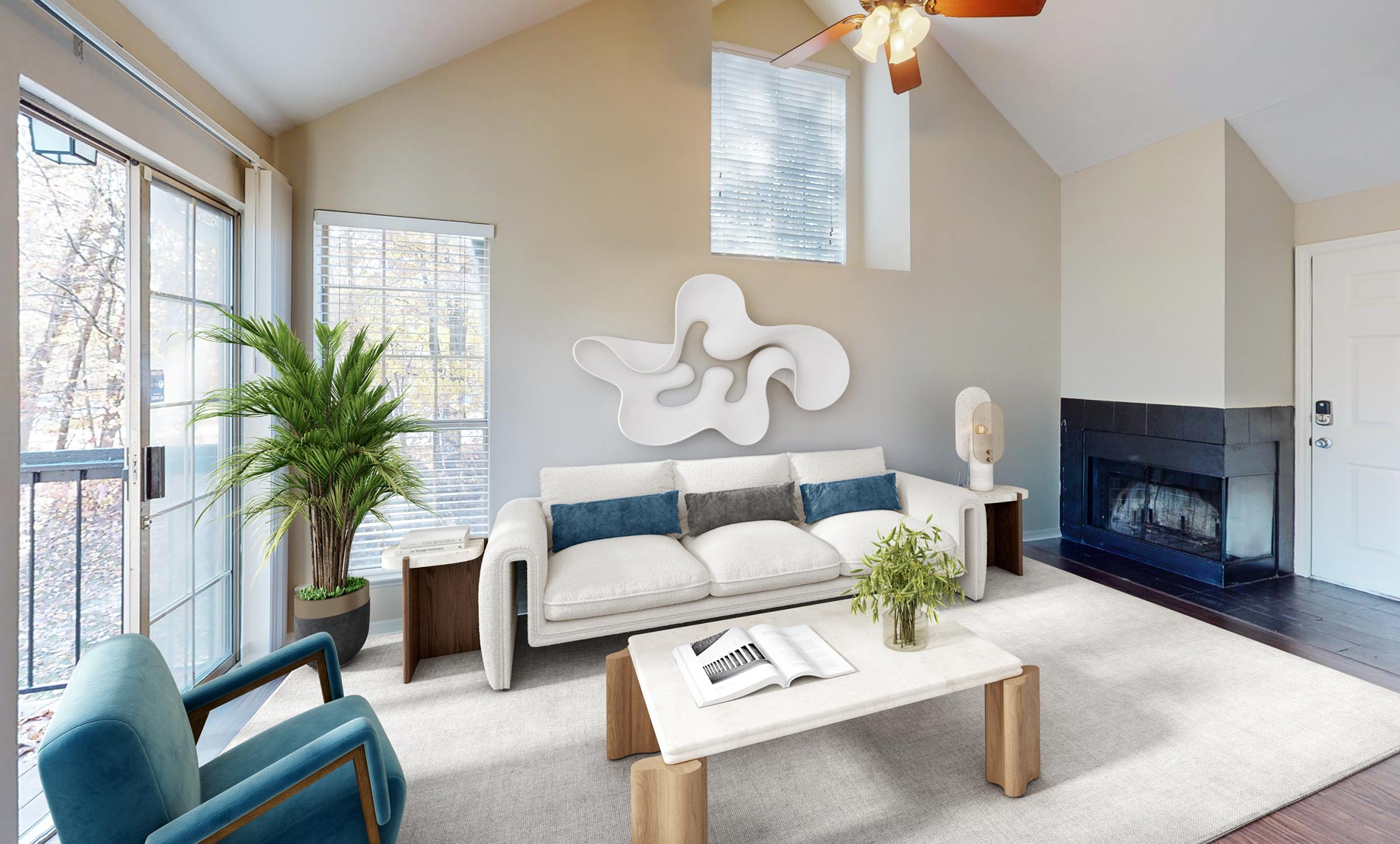 Dominion Lake Ridge staged living room