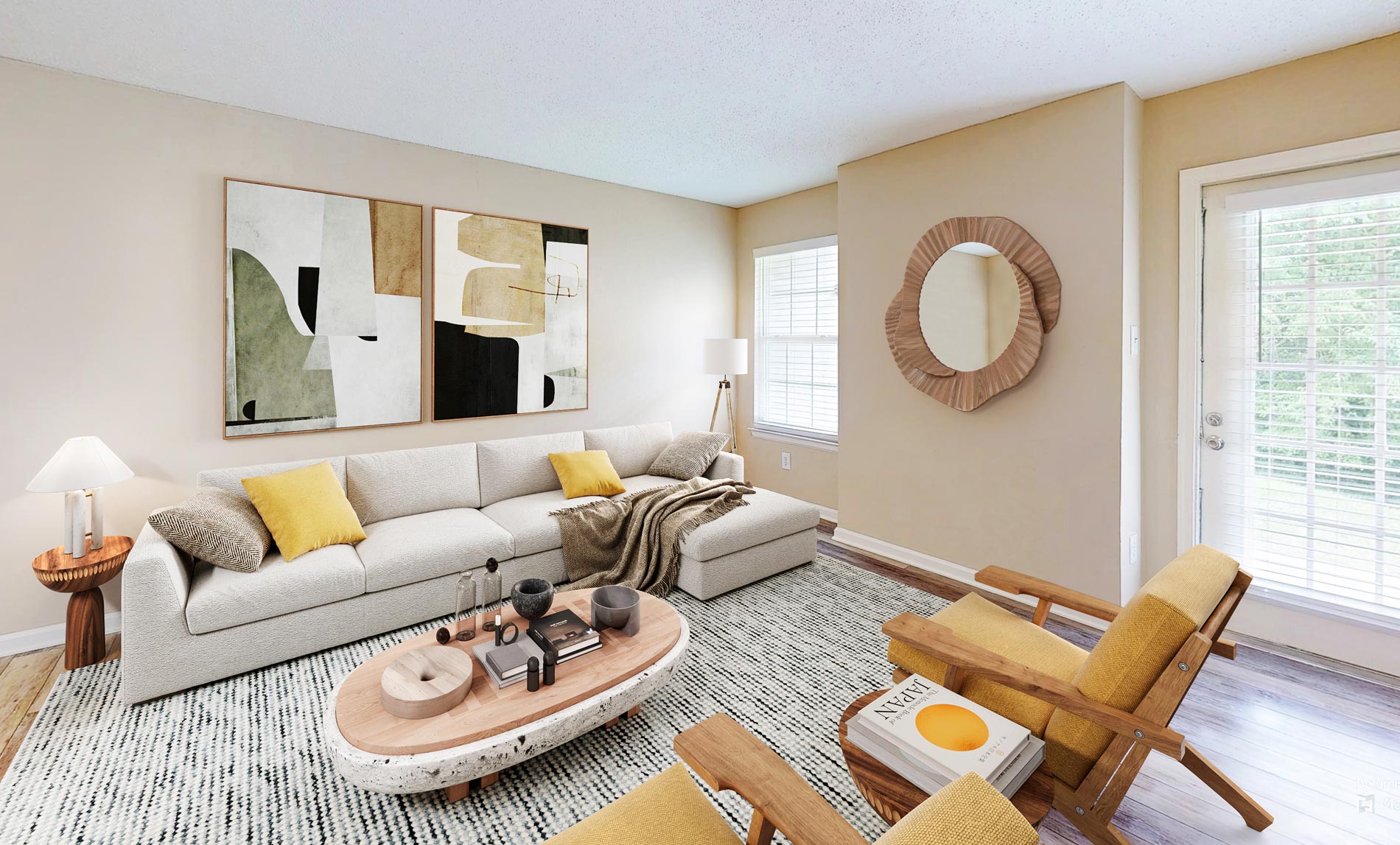 Dominion Middle Ridge staged living room