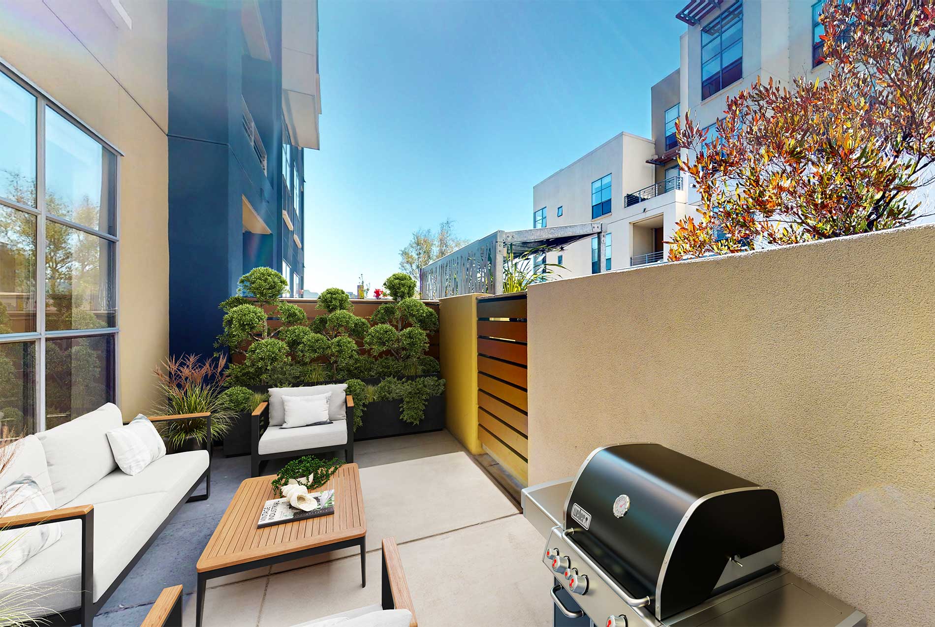 Edgewater apartment balcony