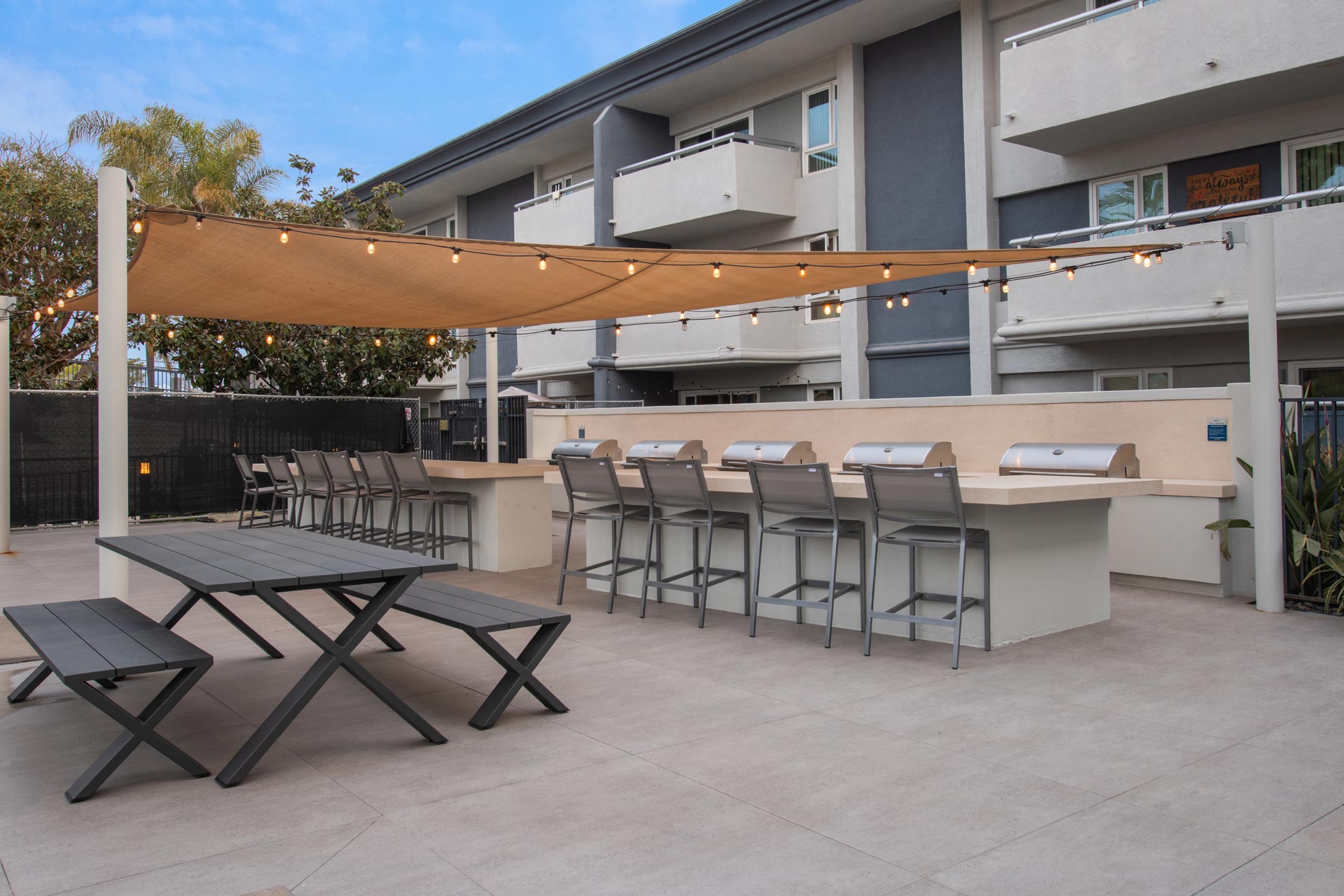 Eight 80 poolside grilling area