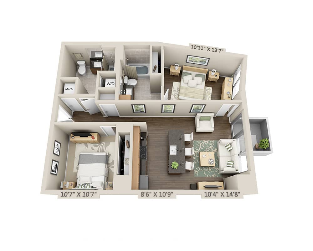 Two Bedroom B2A