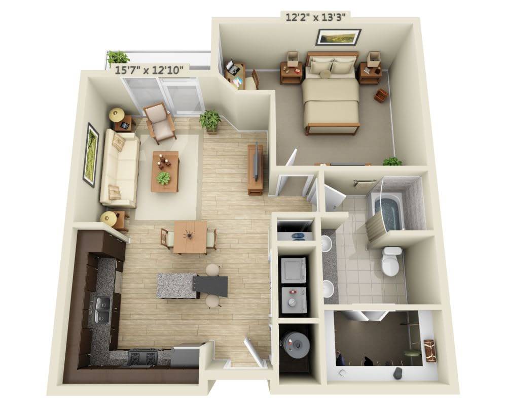 One Bedroom A1D