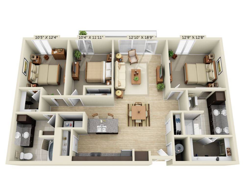 Three Bedroom C2A