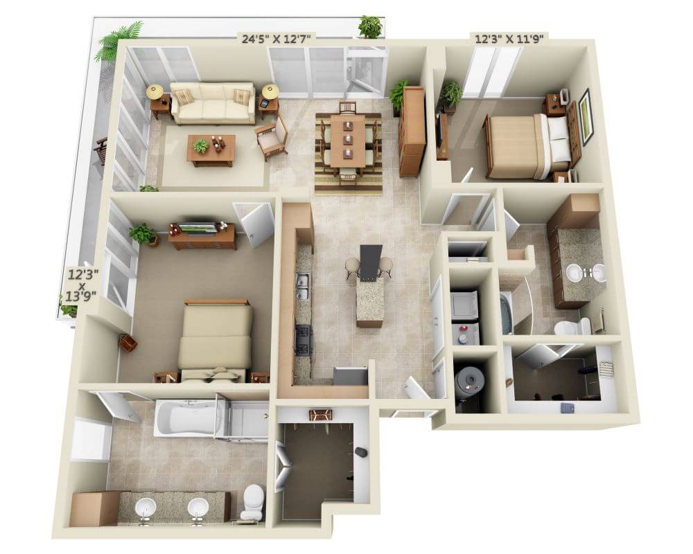 Two Bedroom B2F