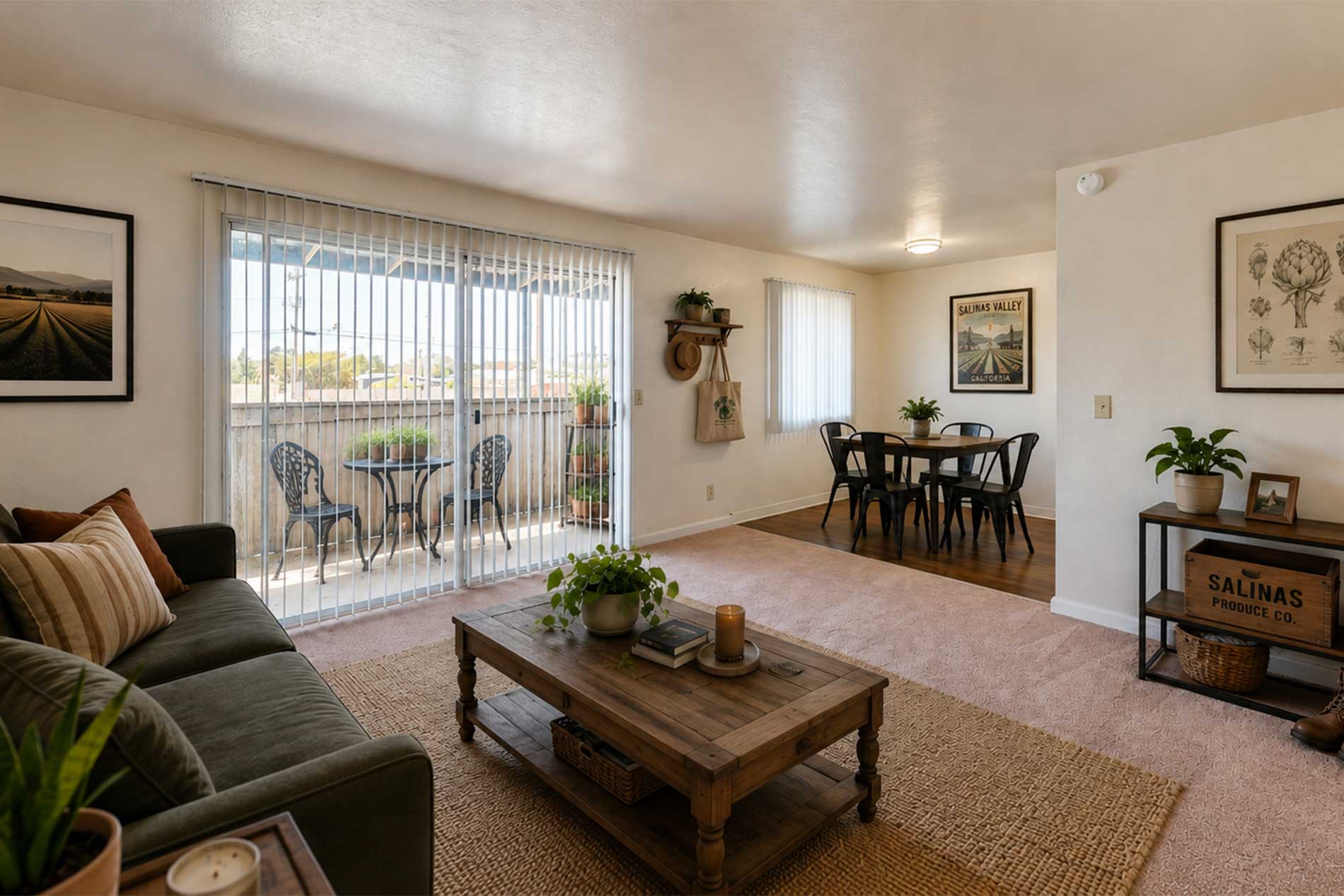 Garden Court apartment living room