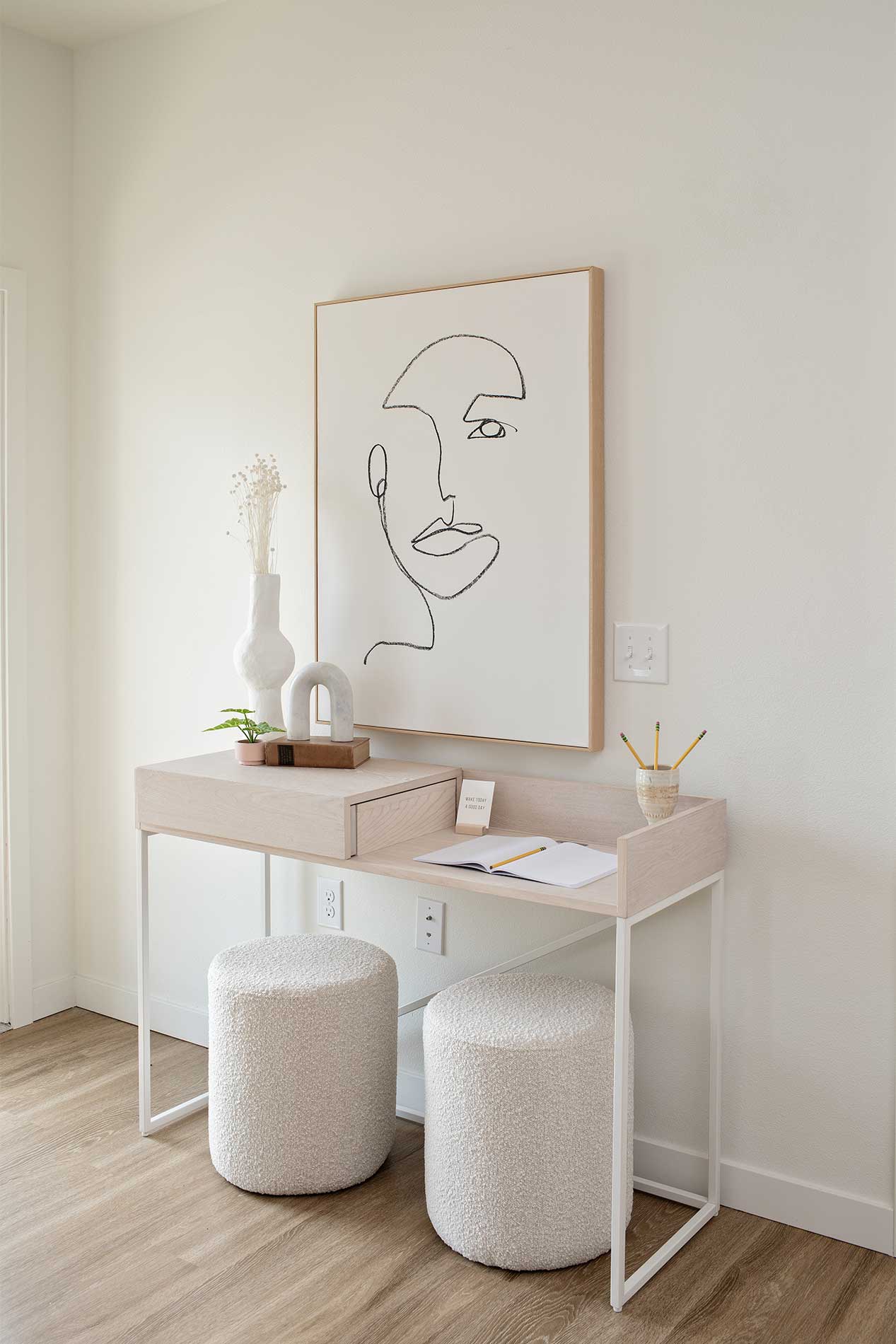 Stylish office space inside Heirloom apartments