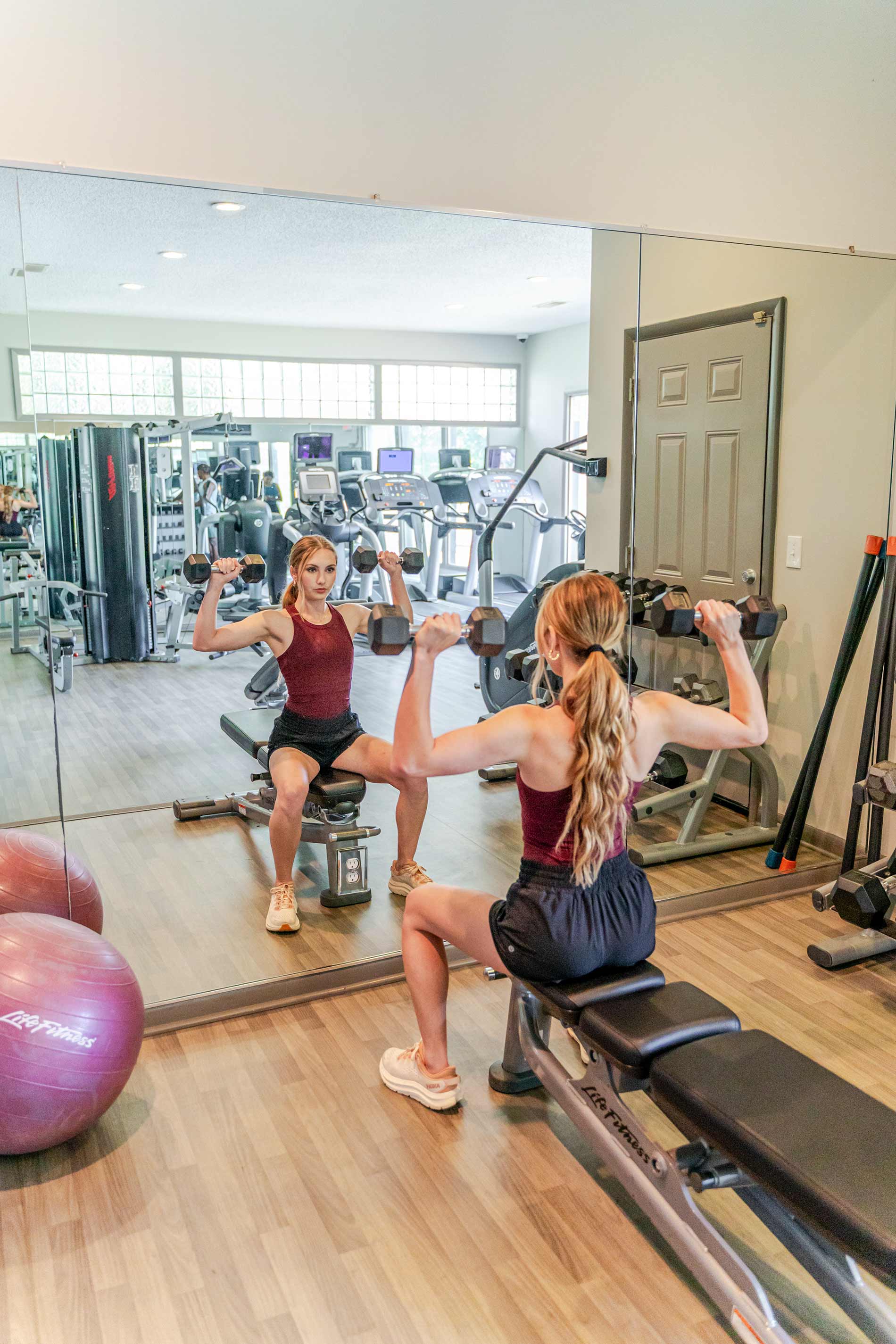 Hickory Run woman works out in gym