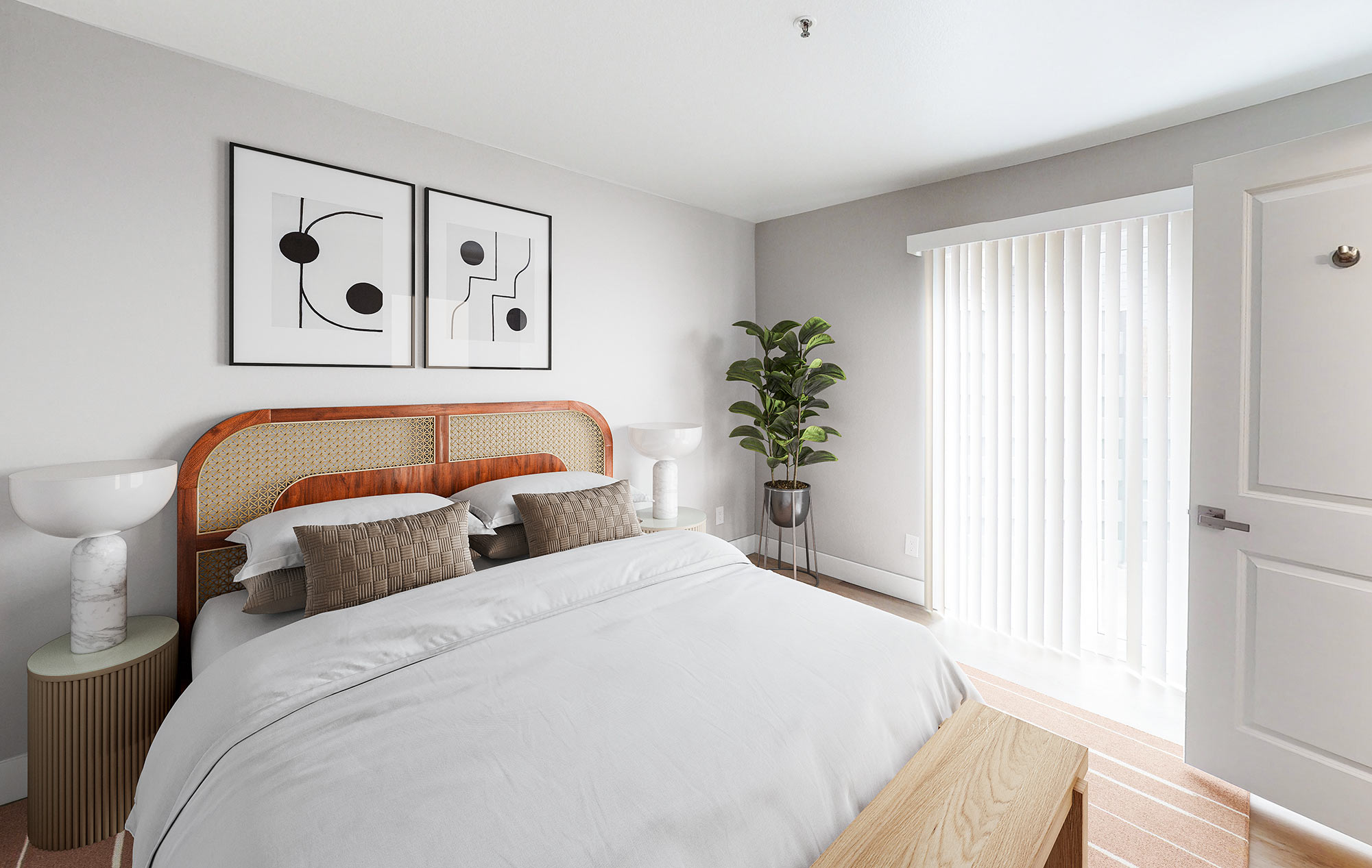Highlands of Marin staged bedroom