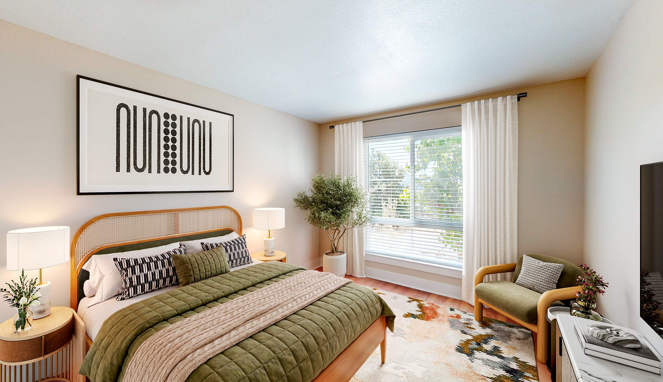 Highlands of Marin staged bedroom