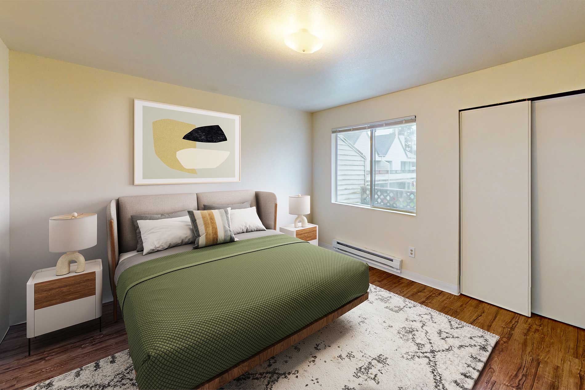 Hilltop apartment bedroom