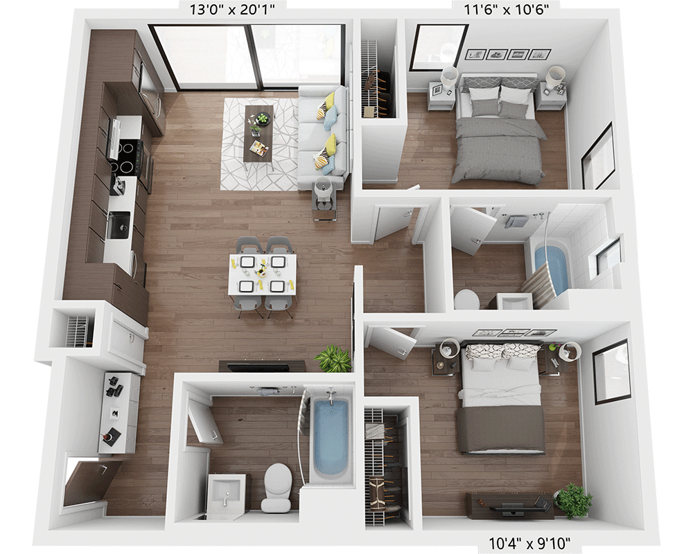 Two Bedroom B2F