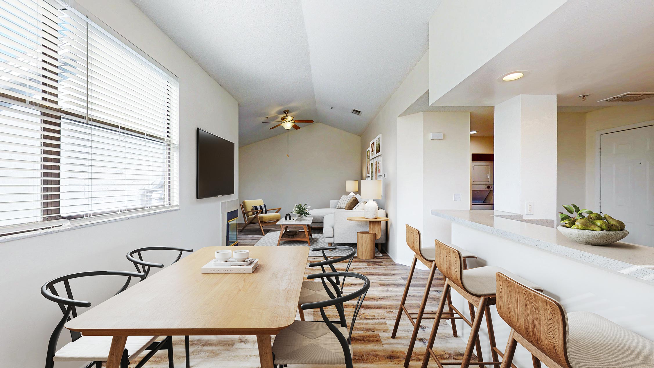 Inlet Bay staged Living and Dining room