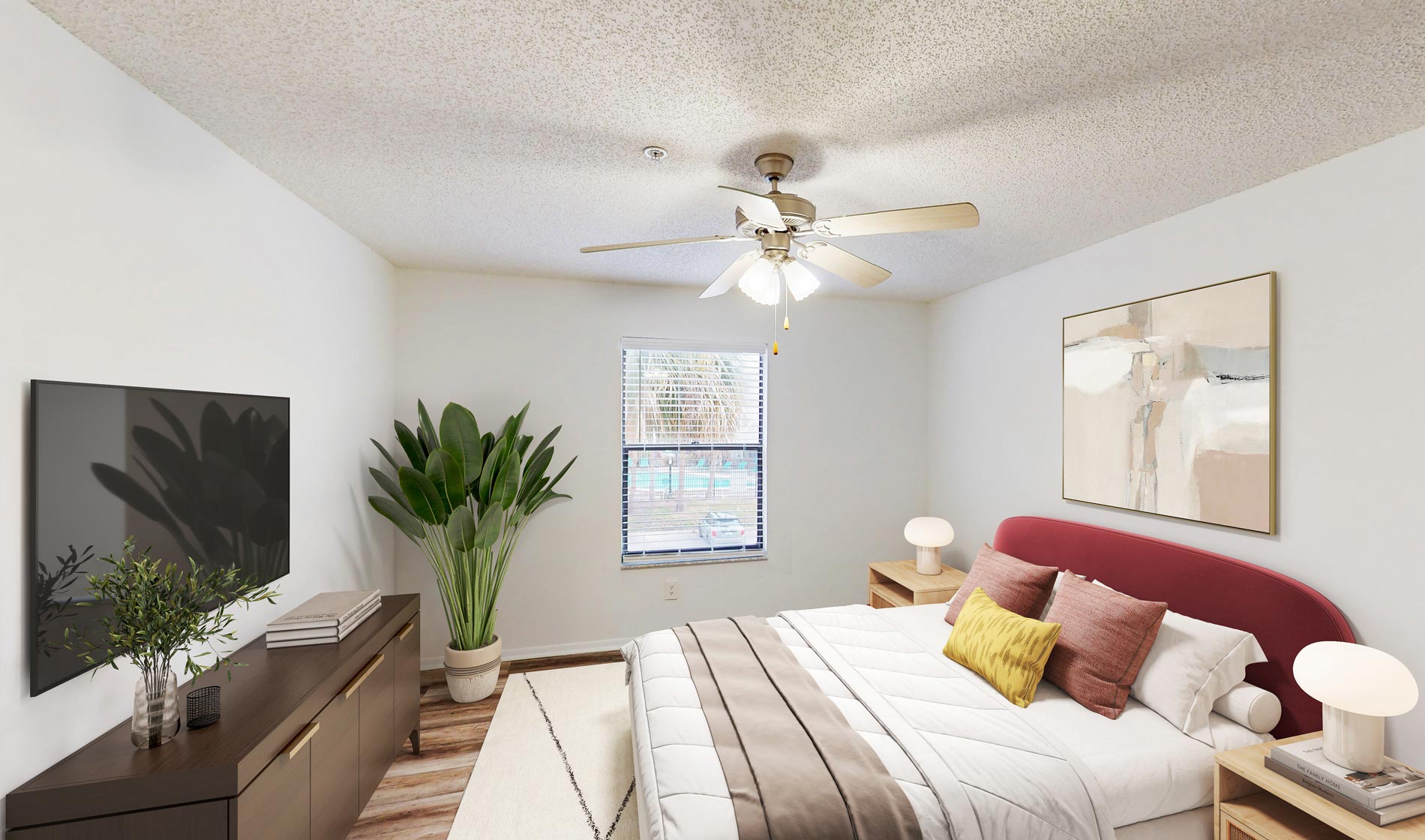 Inlet Bay staged bedroom