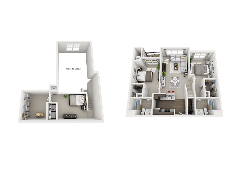 Two Bedroom Loft B2BL