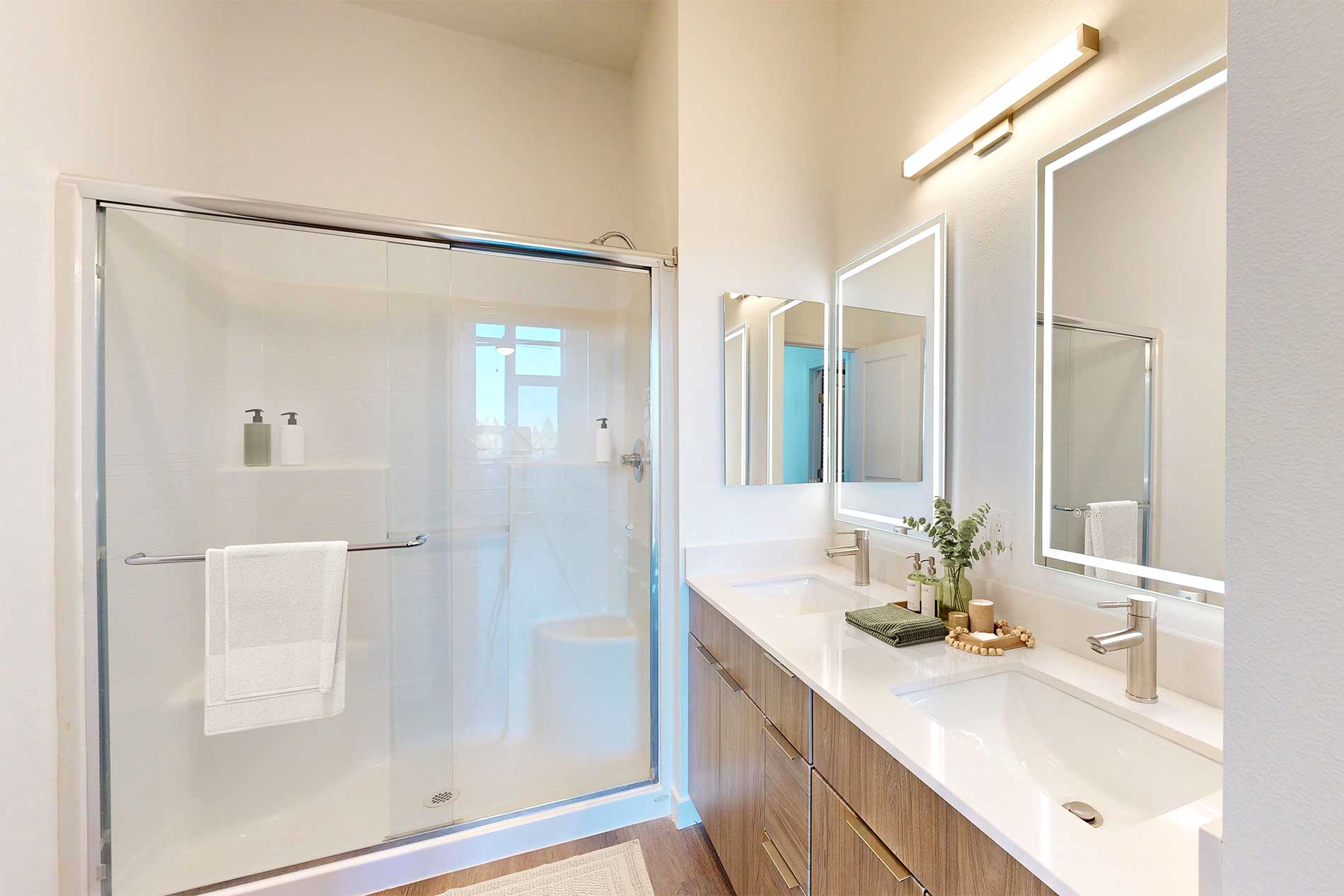 Island Square apartment bathroom