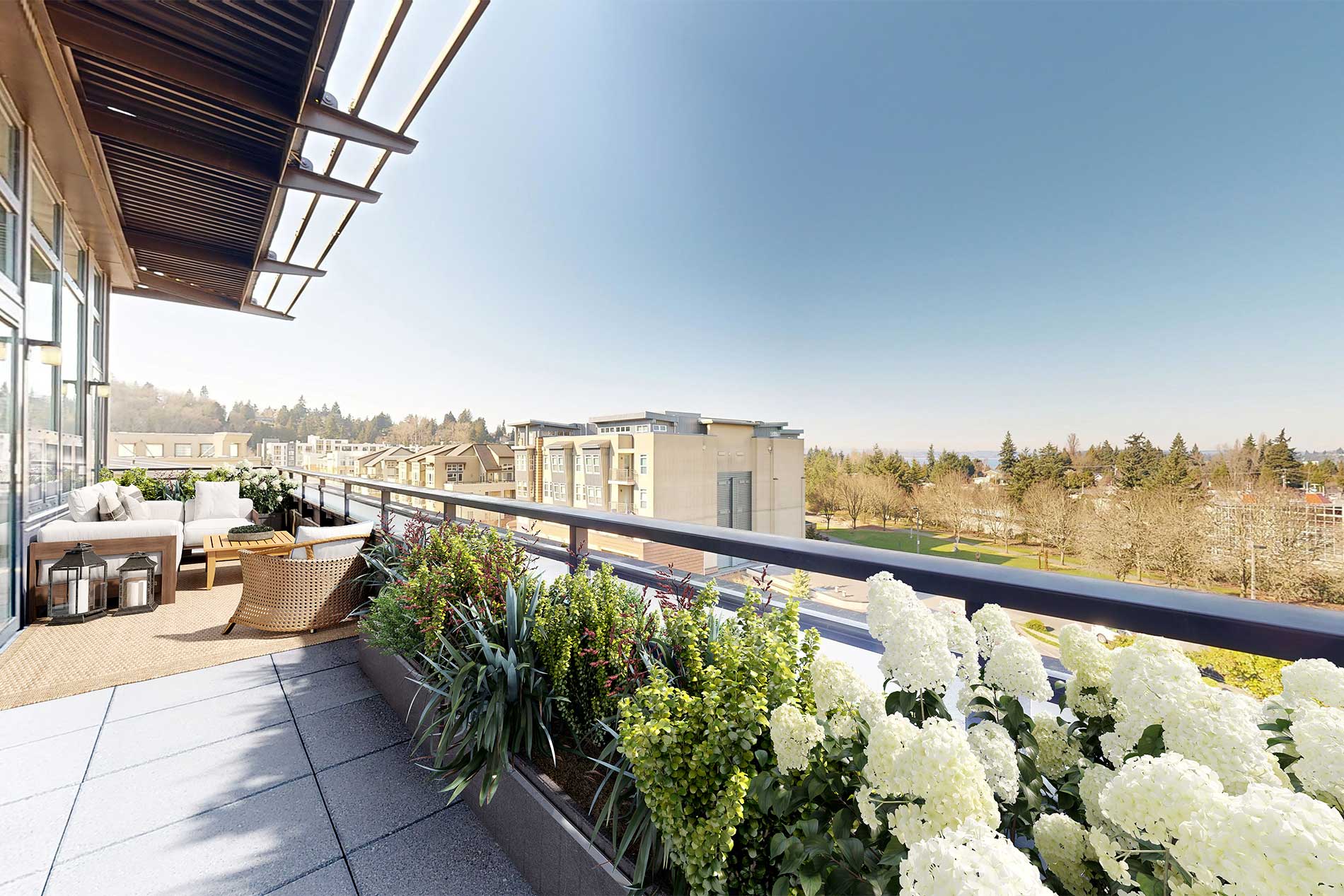 Island Square apartment terrace