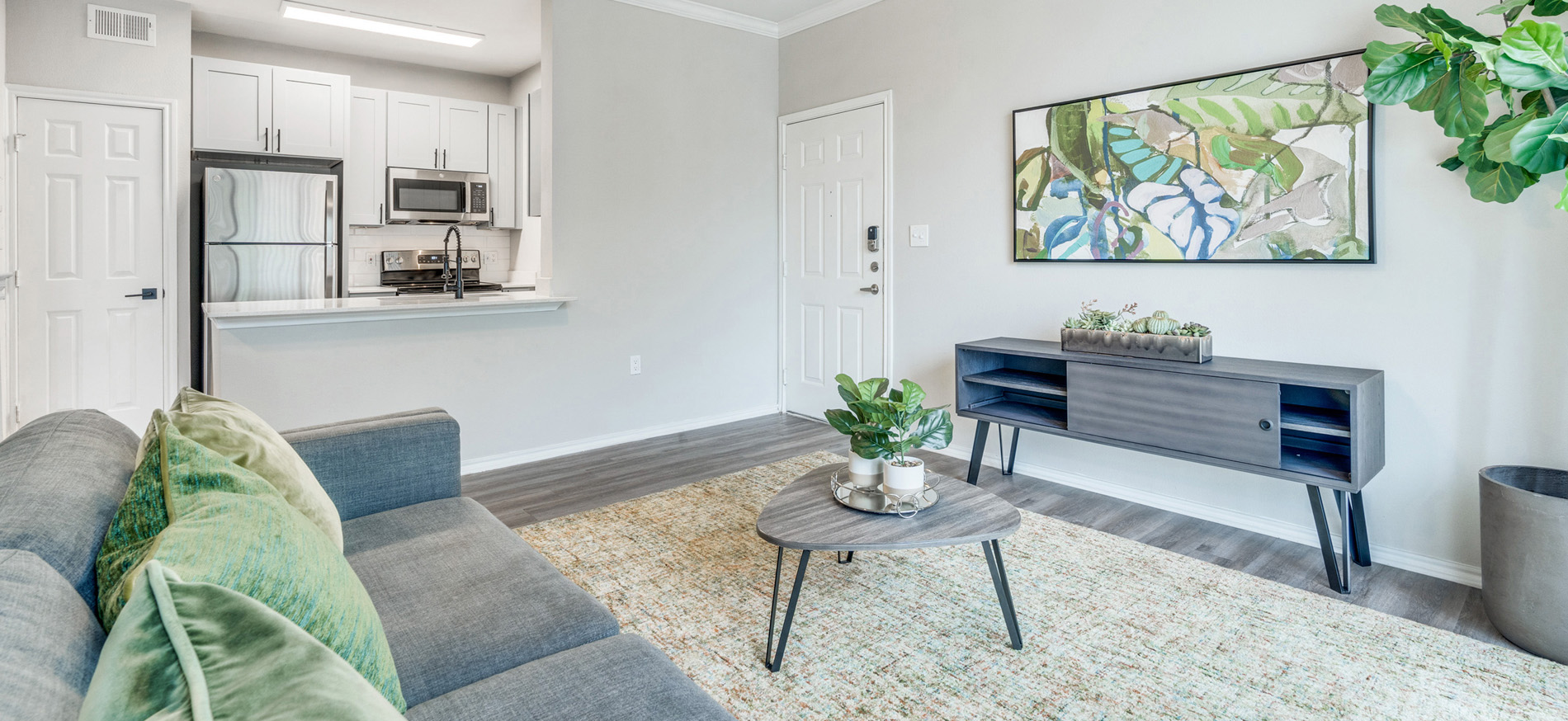 Lakeline Villas staged living room