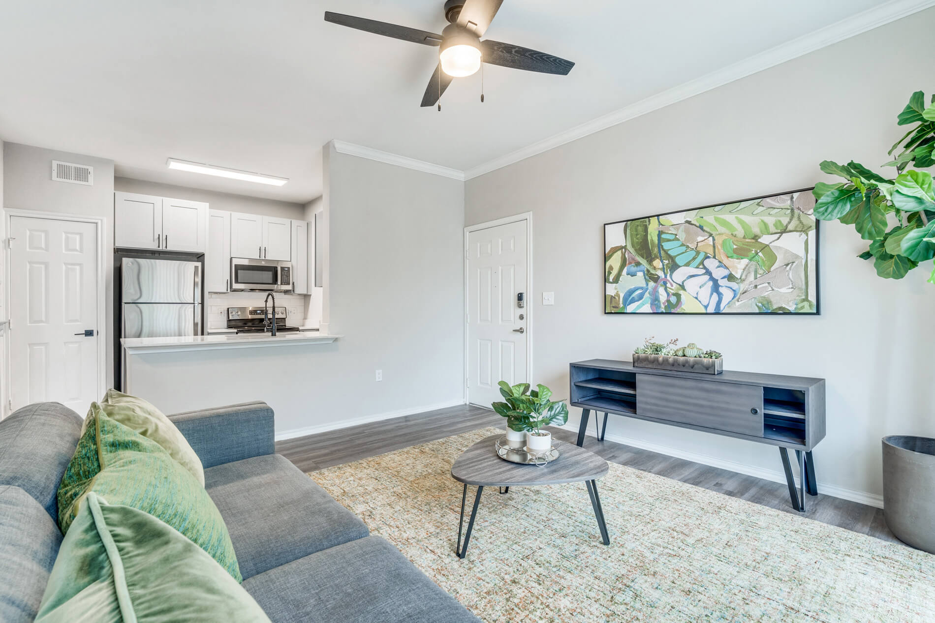 Lakeline Villas staged living room