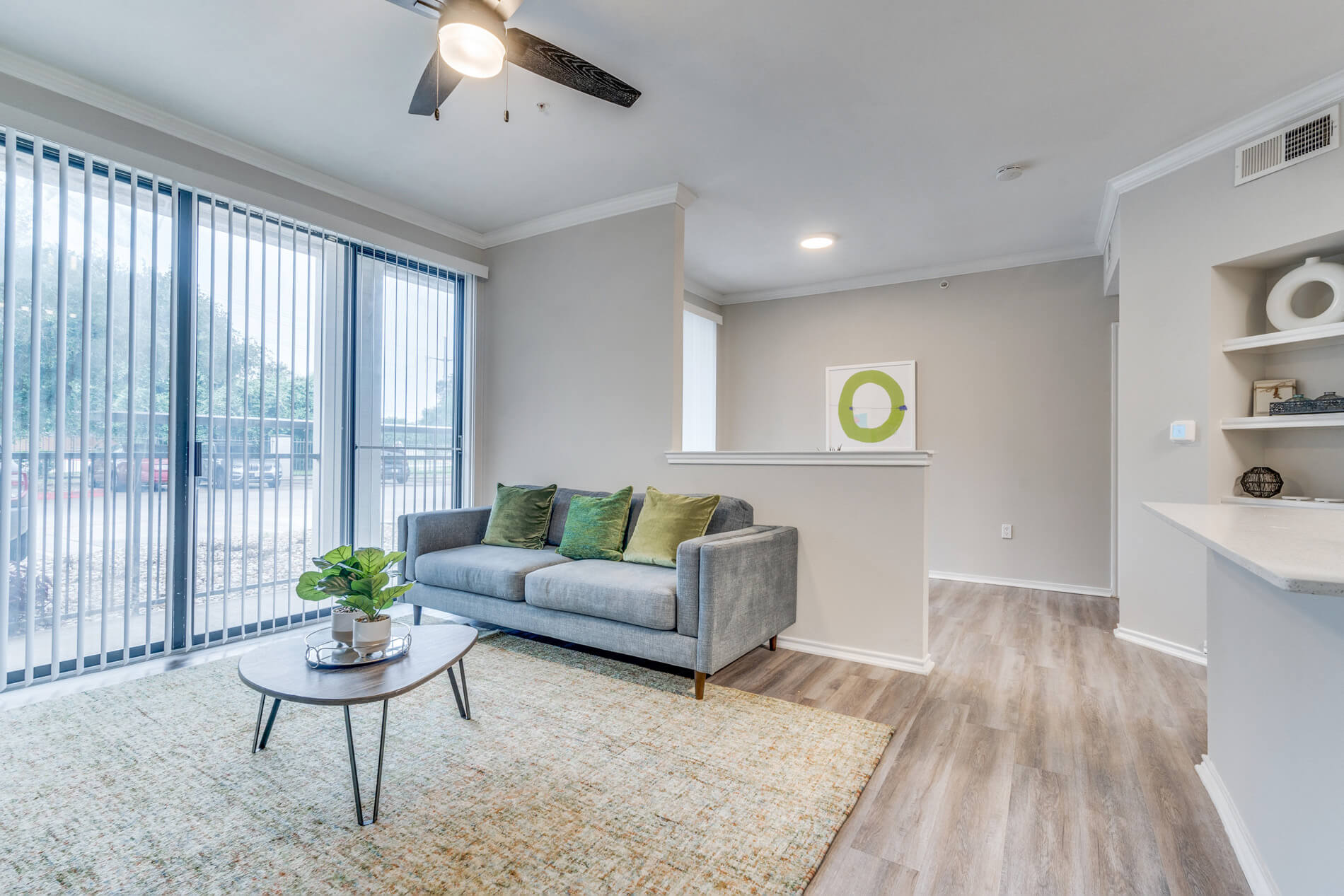 Lakeline Villas staged living room