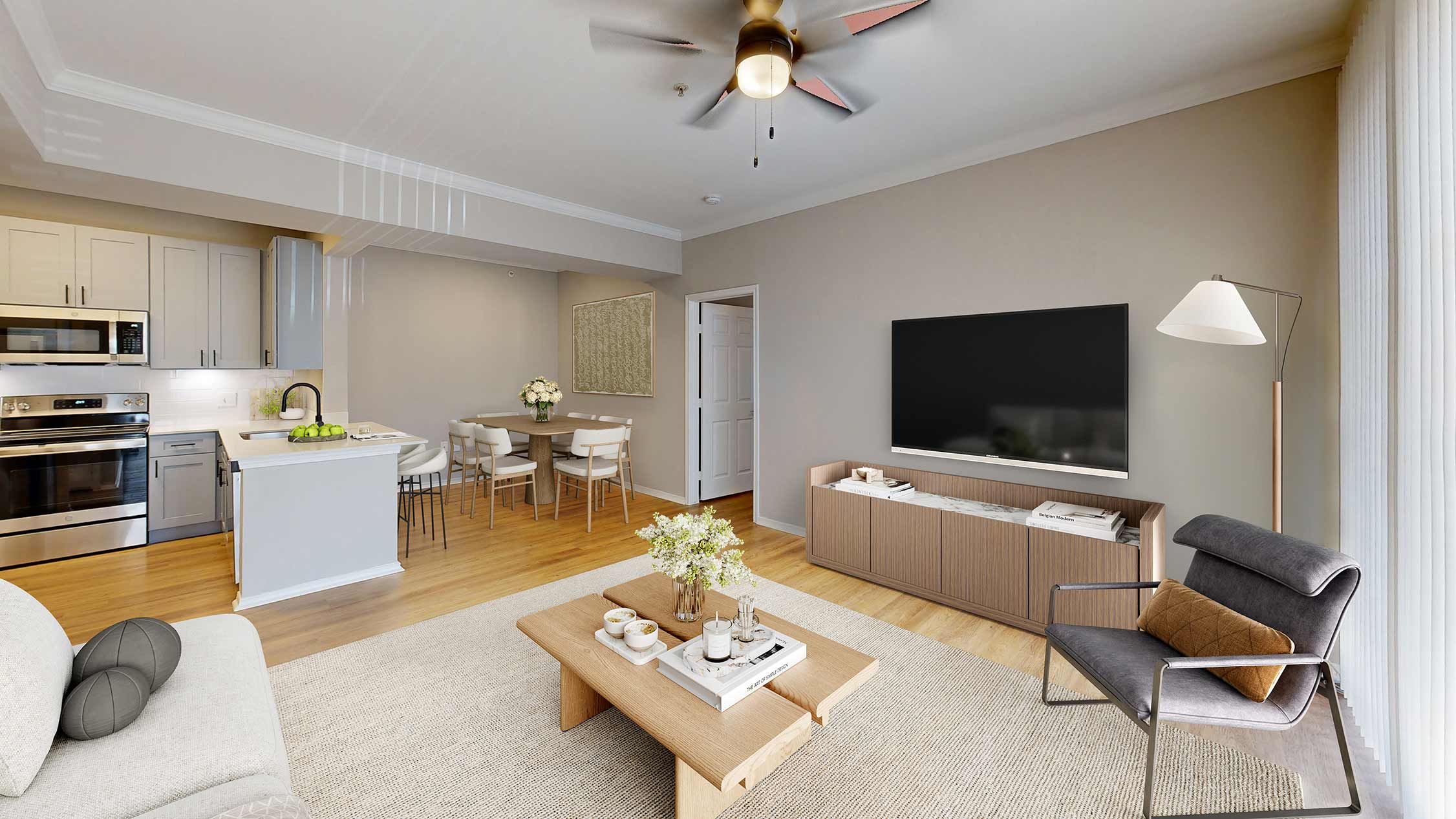 Lakeline Villas staged living room
