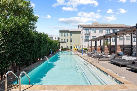 Legacy Village apartments in the Plano neighborhood of Dallas features updated interiors, outdoor amenities, and is located at the Shops at Legacy East