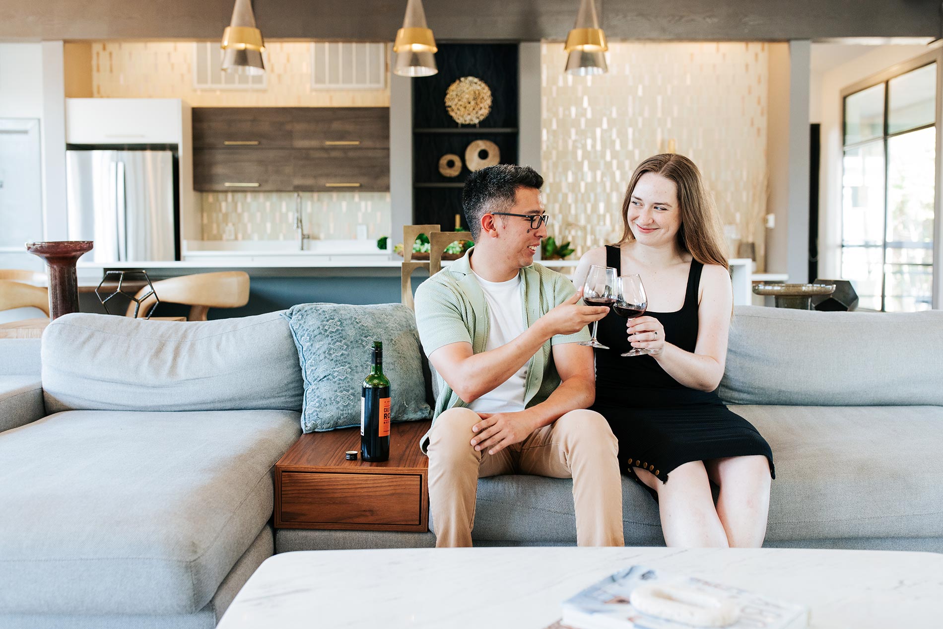 Legacy Village couple has wine in the clubhouse