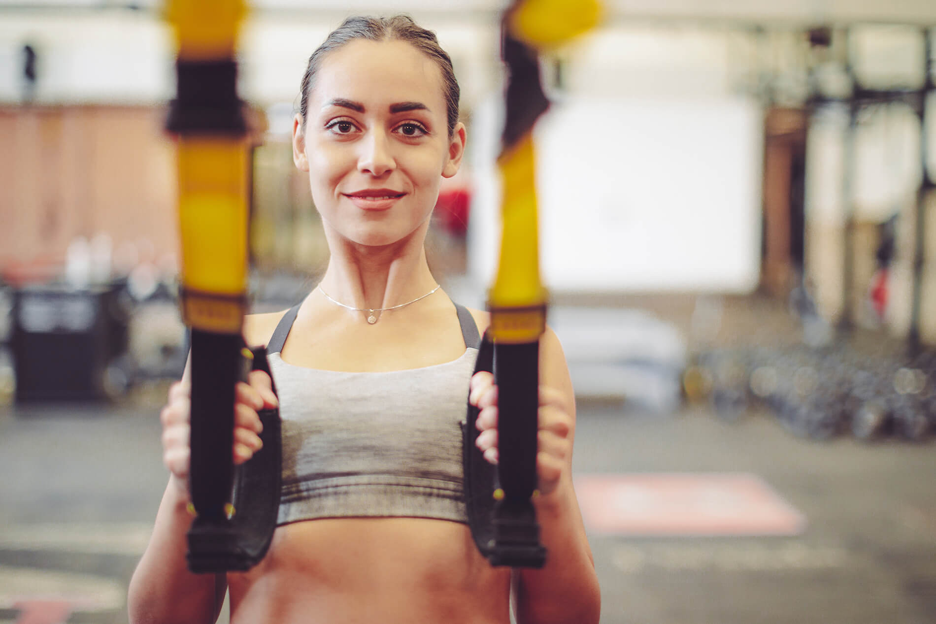 Woman working out in the gym