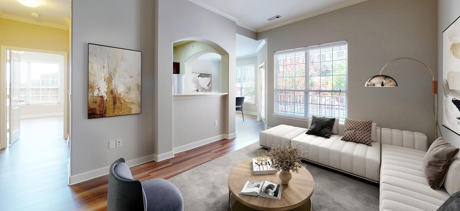 Lodge at Ames Pond apartment living room