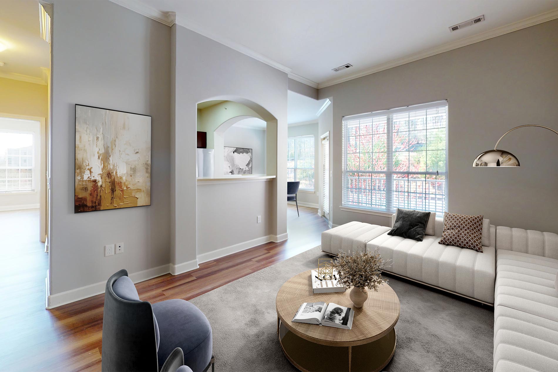 Lodge at Ames Pond apartment living room