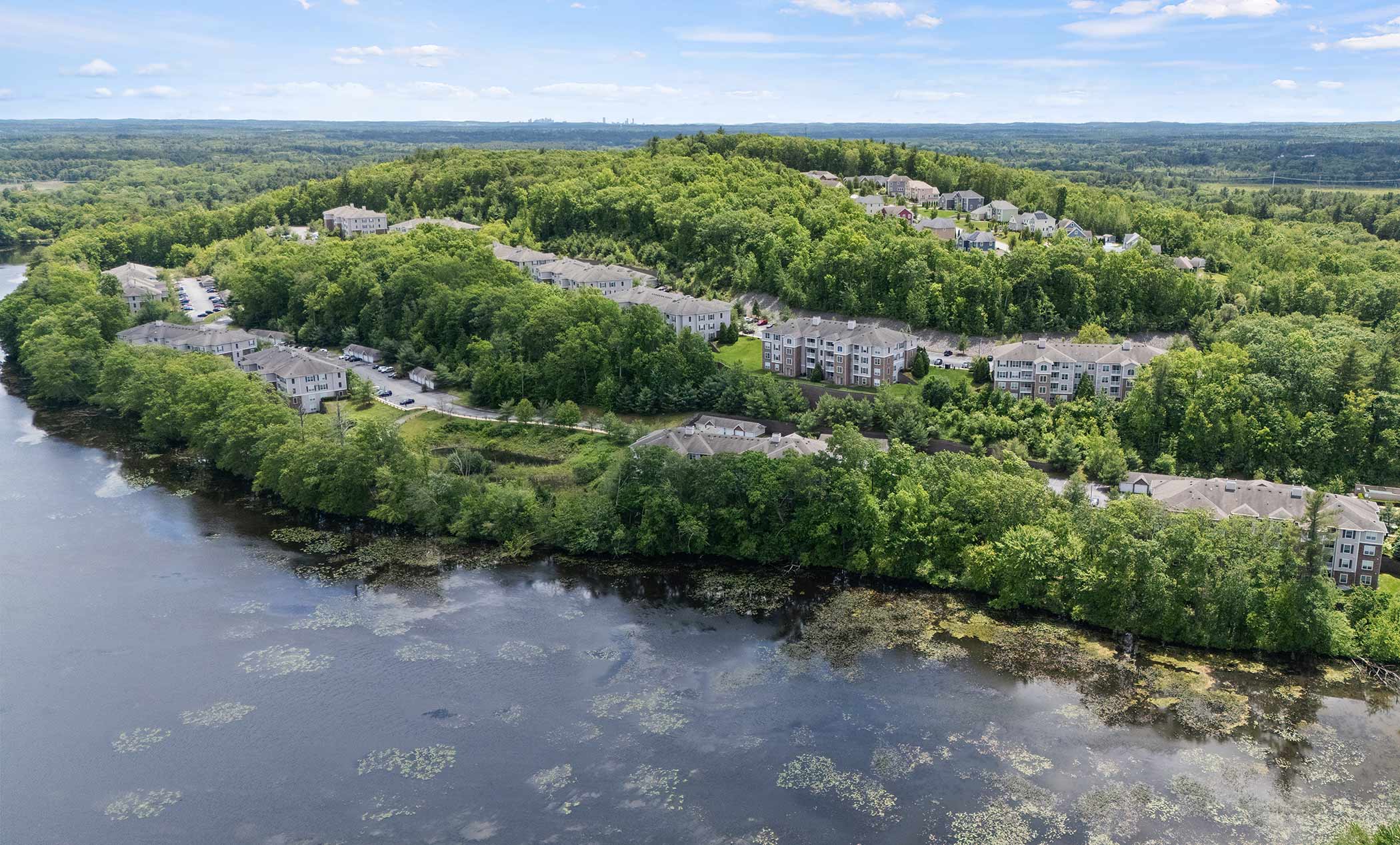 Lodge at Ames Pond  Drone Building
