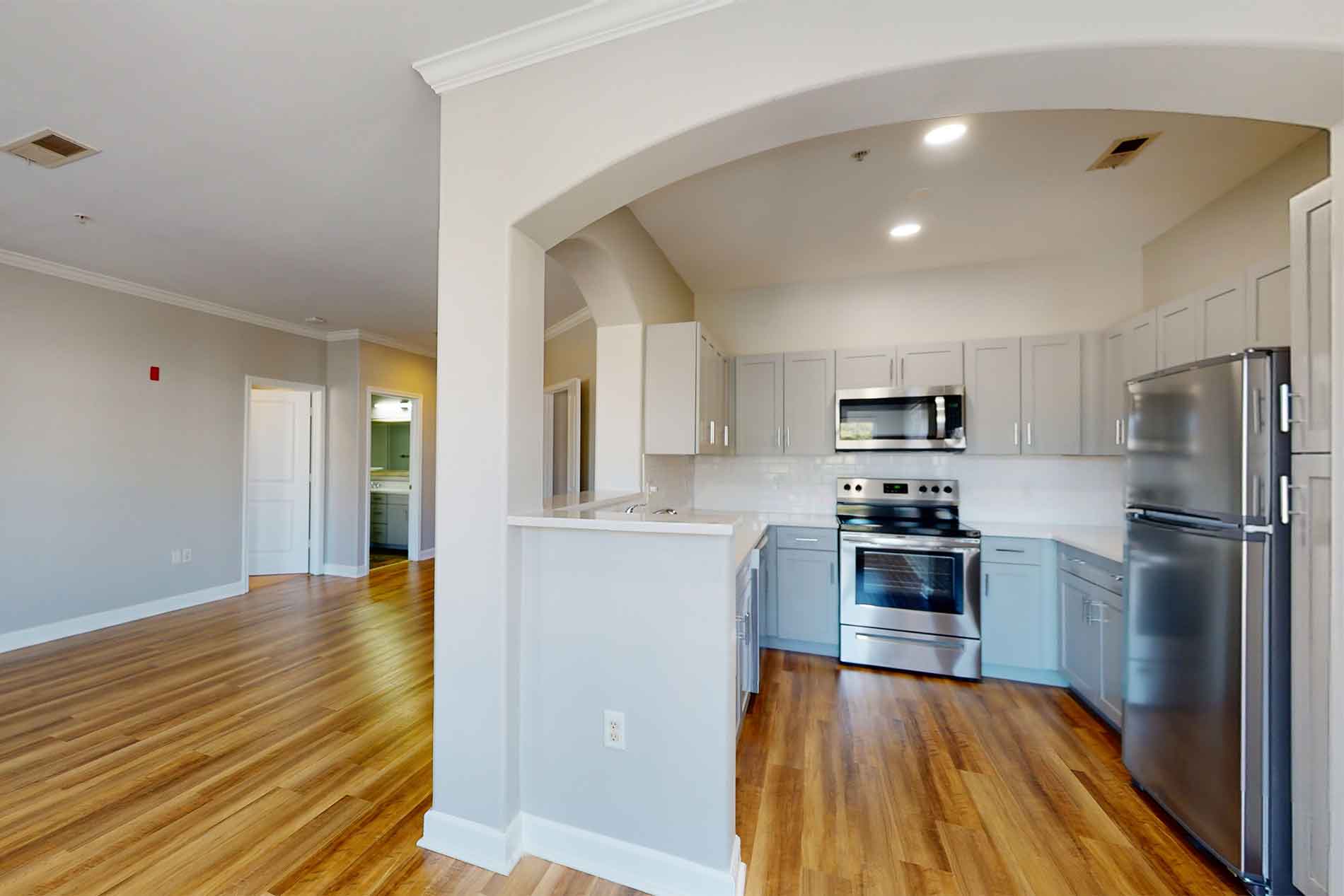 Lodge at Foxborough apartment kitchen