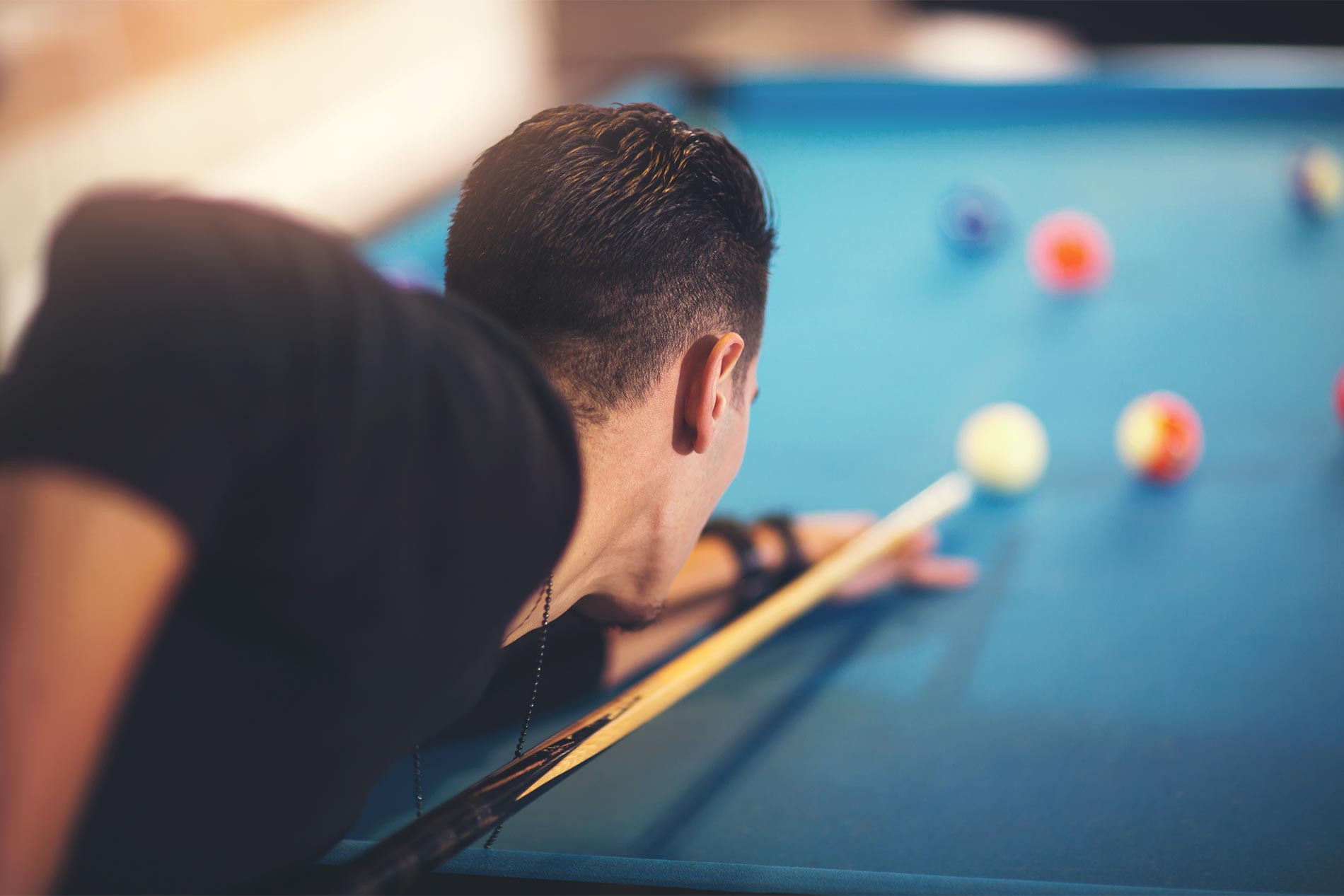 Man playing pool