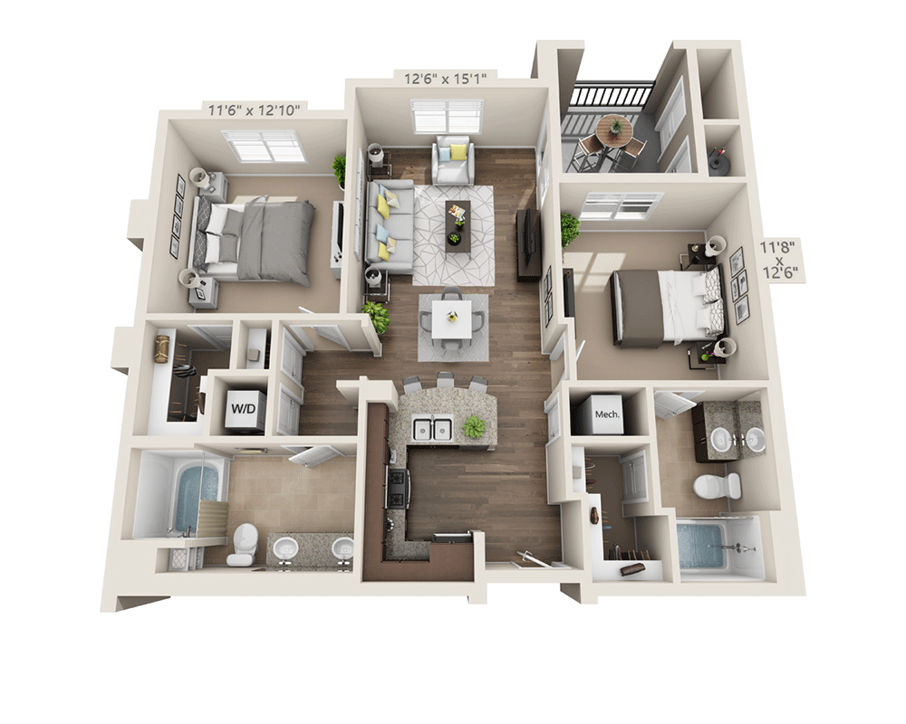 Two Bedroom B2A