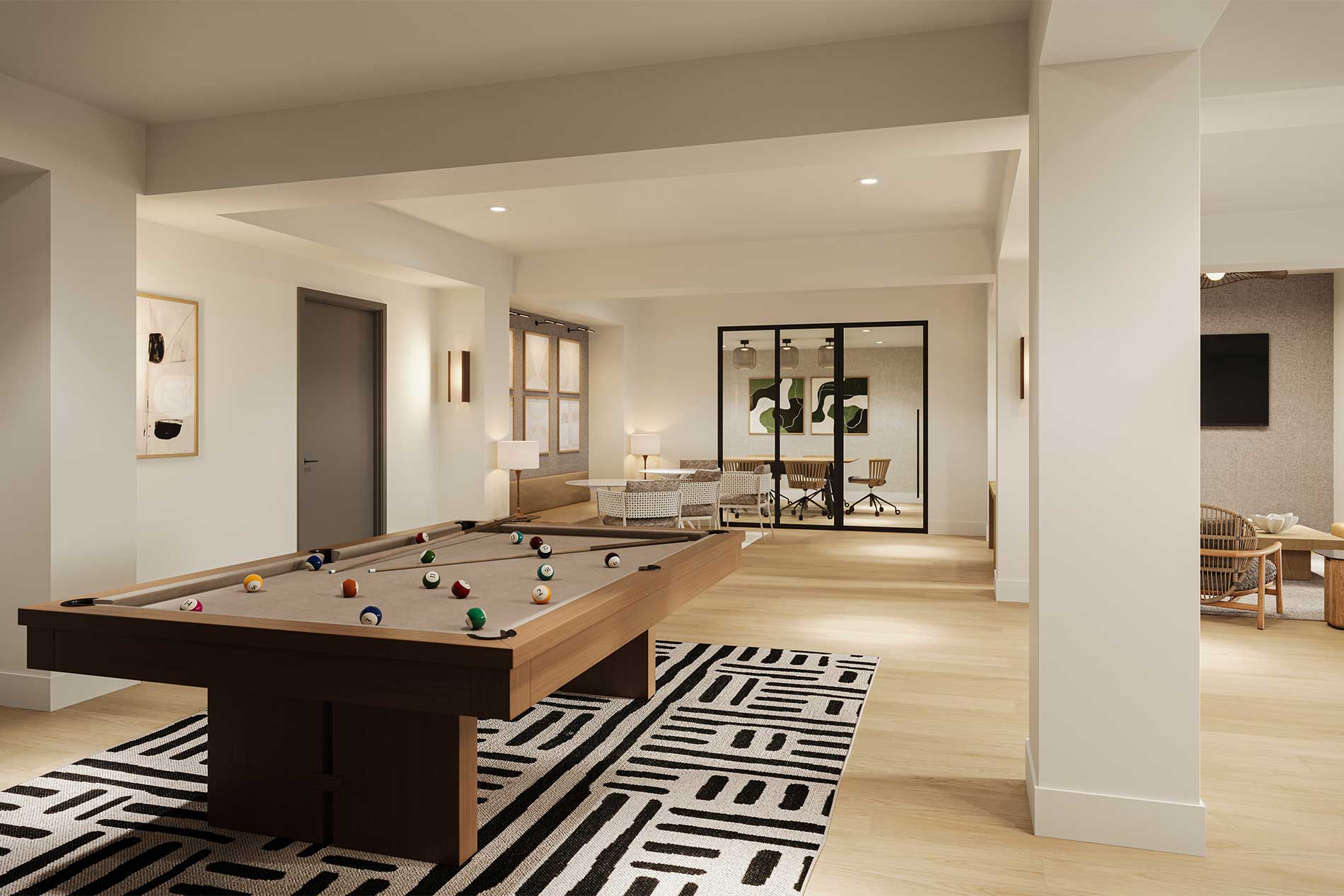 Los Alisos community clubroom rendering
