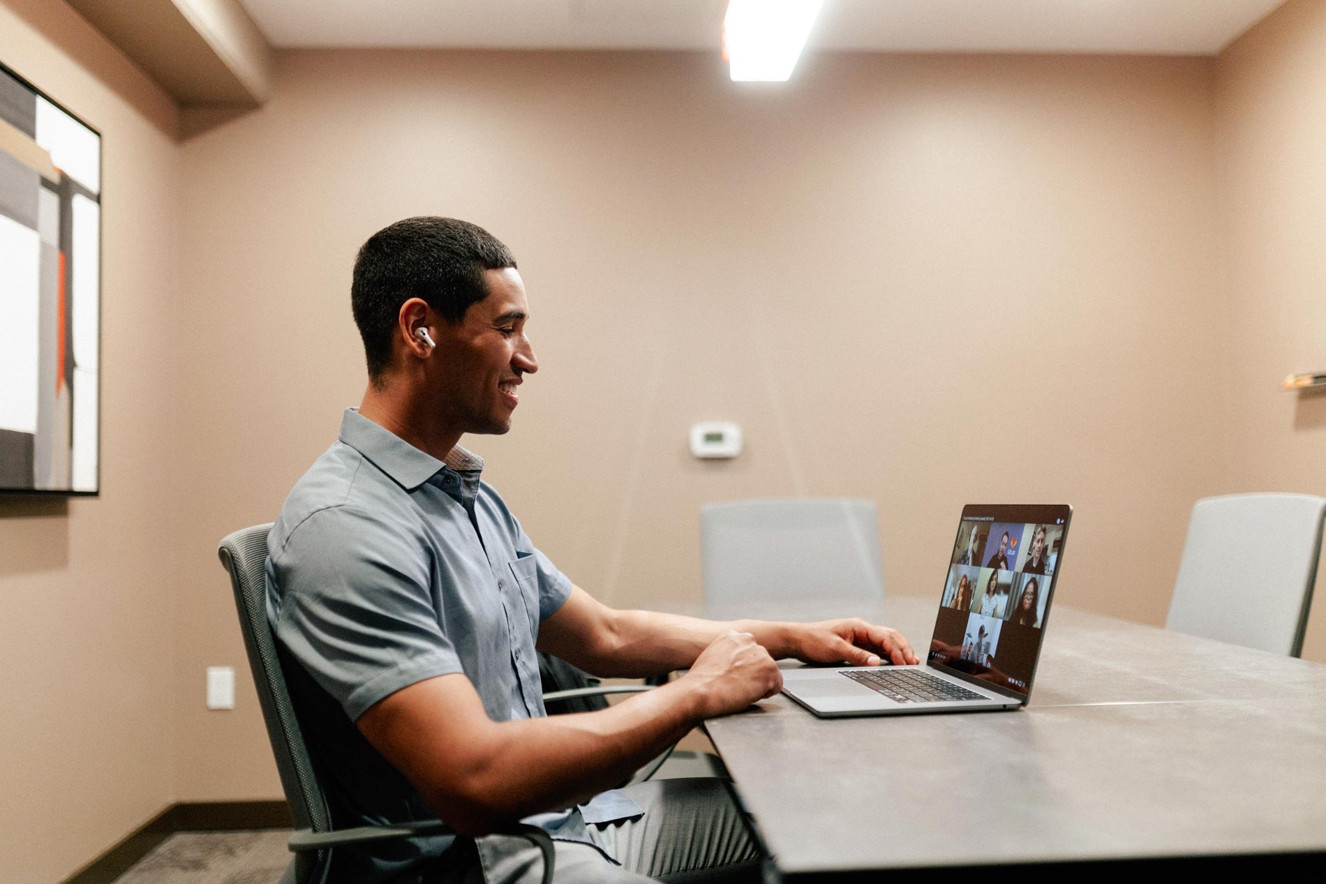 Milehouse works in conference room