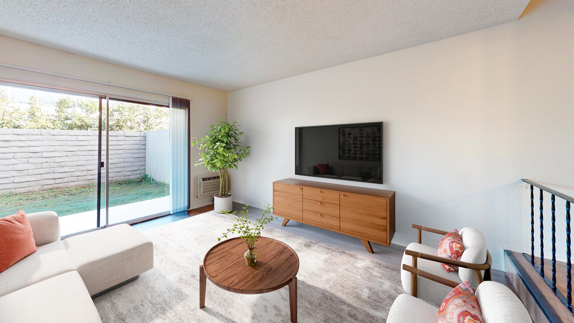 Missions at Back Bay staged living room