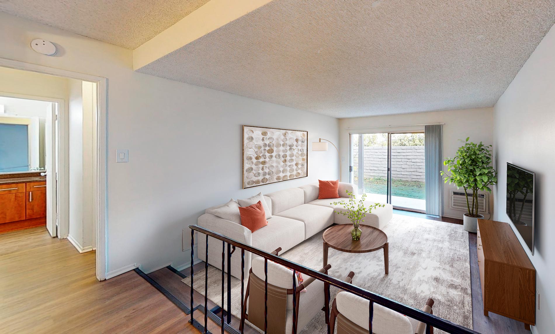 Missions at Back Bay staged living room